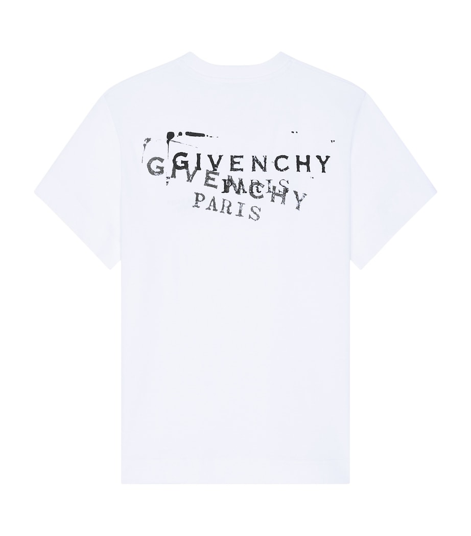 Stamp Print T-Shirt WHITE Image 3