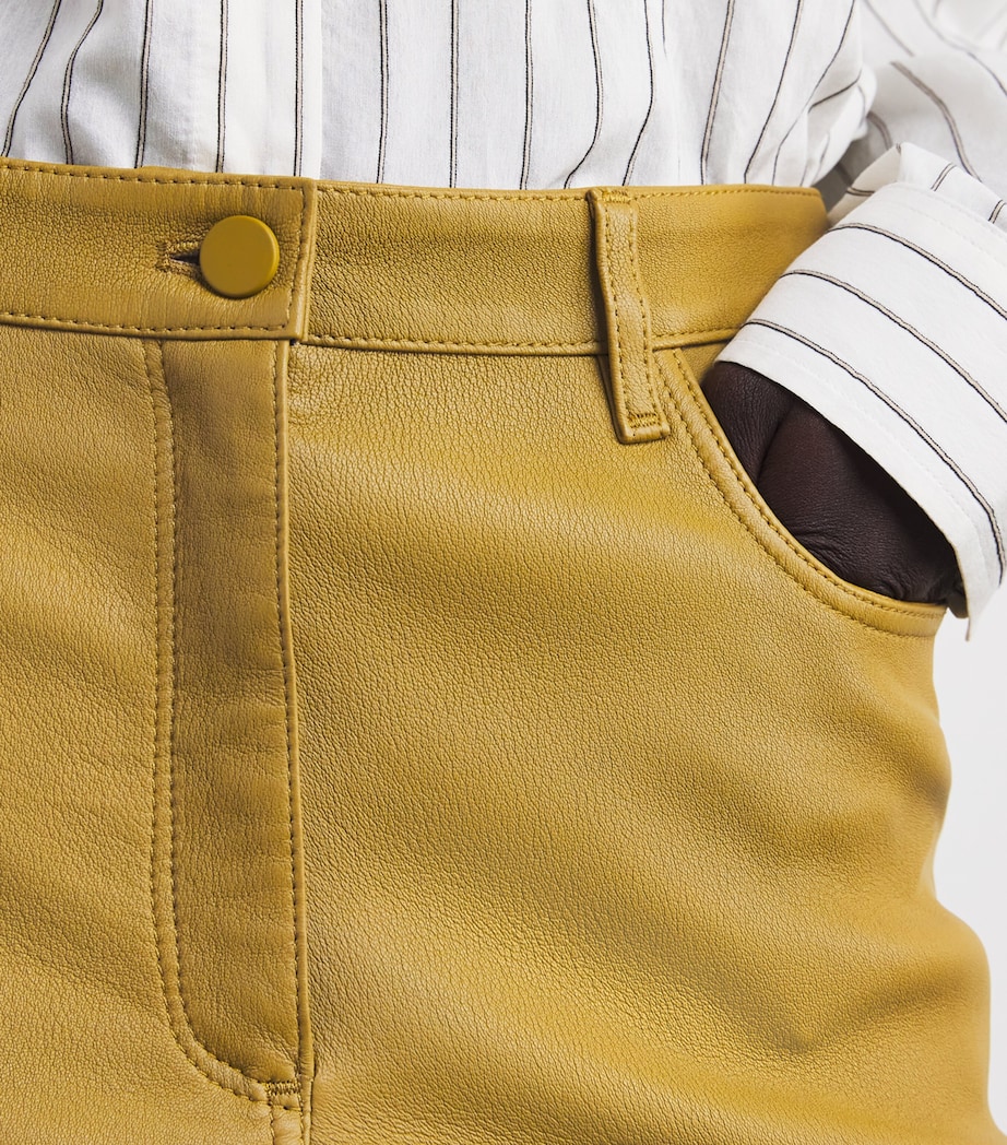 Lambskin Duke Slim Trousers AMBER Image 6