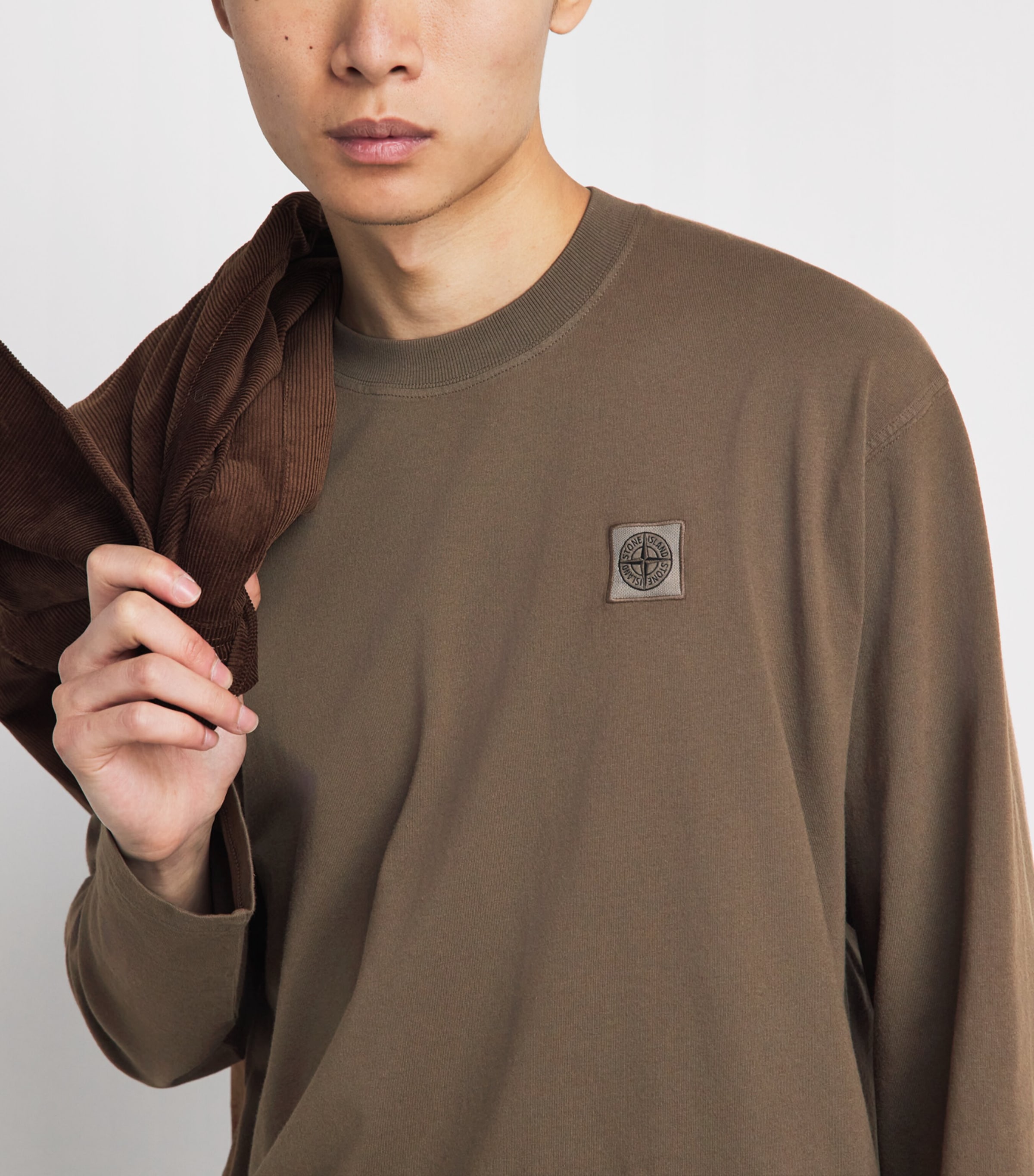 Stone Island Brown GHOST PIECE Long-Sleeve T-Shirt | Harrods US