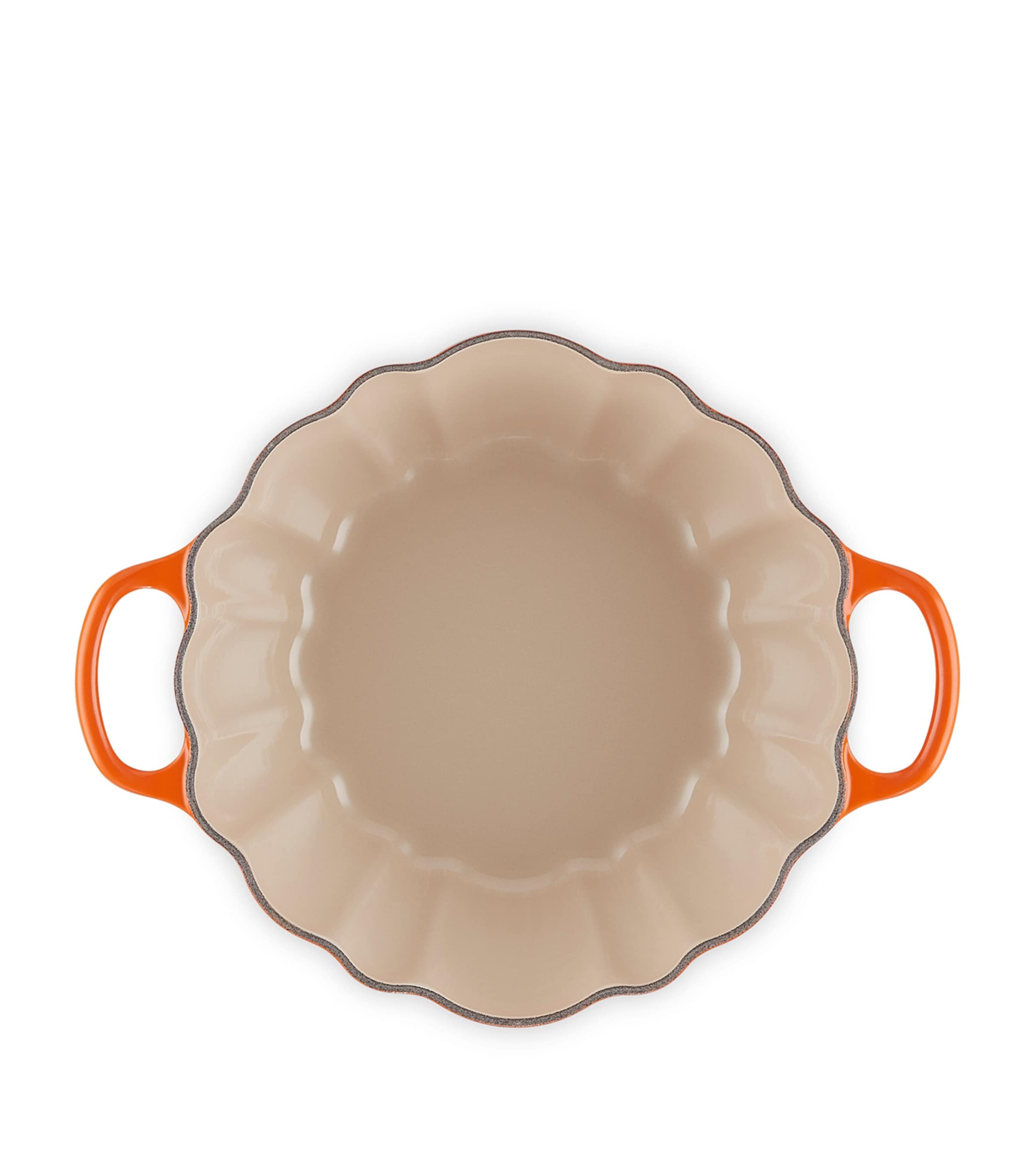 Le Creuset Cast Iron Pumpkin Casserole Dish (24cm) Volcanic Image 3