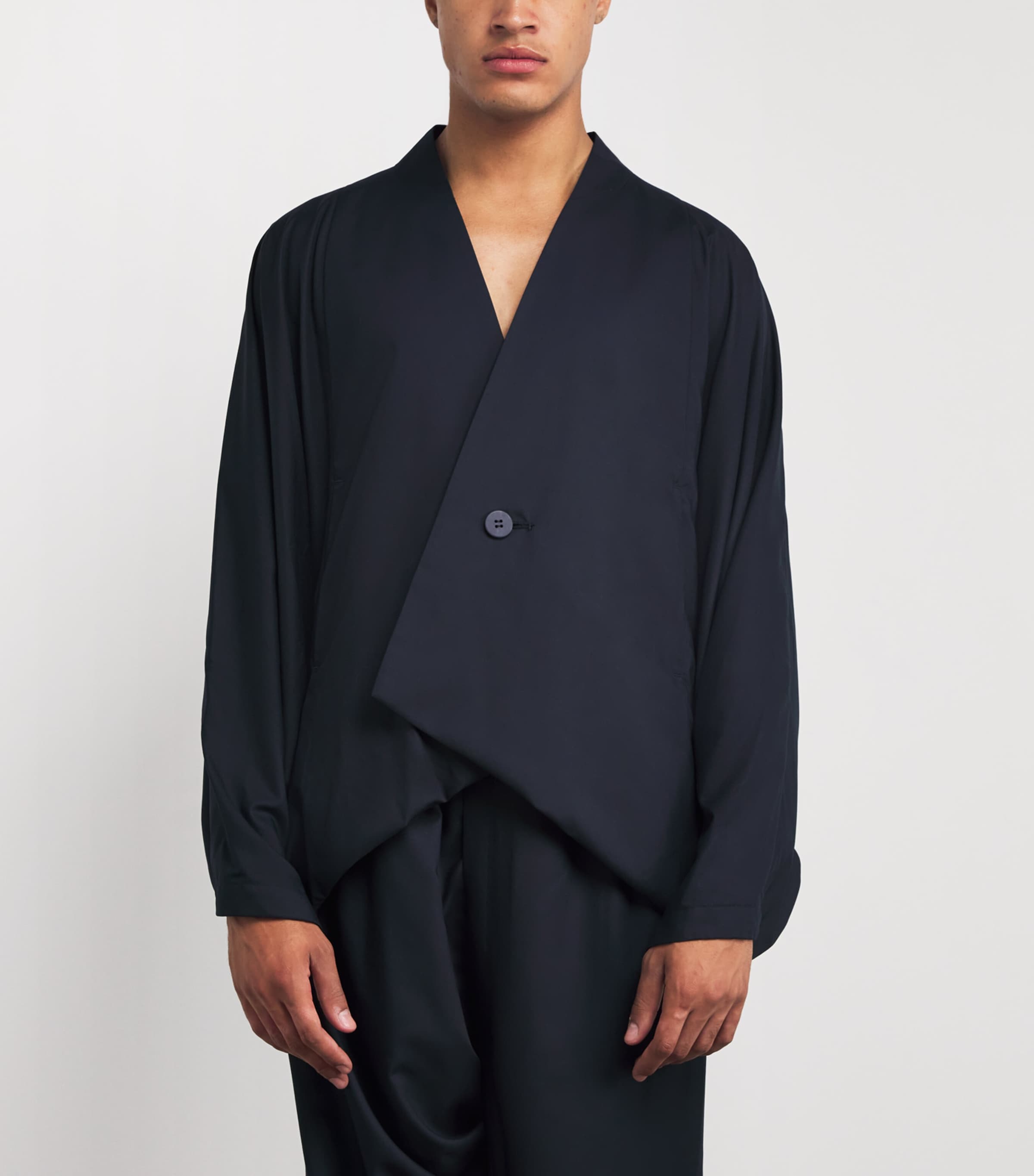 IM MEN Navy Swing Trapeze Jacket | Harrods US