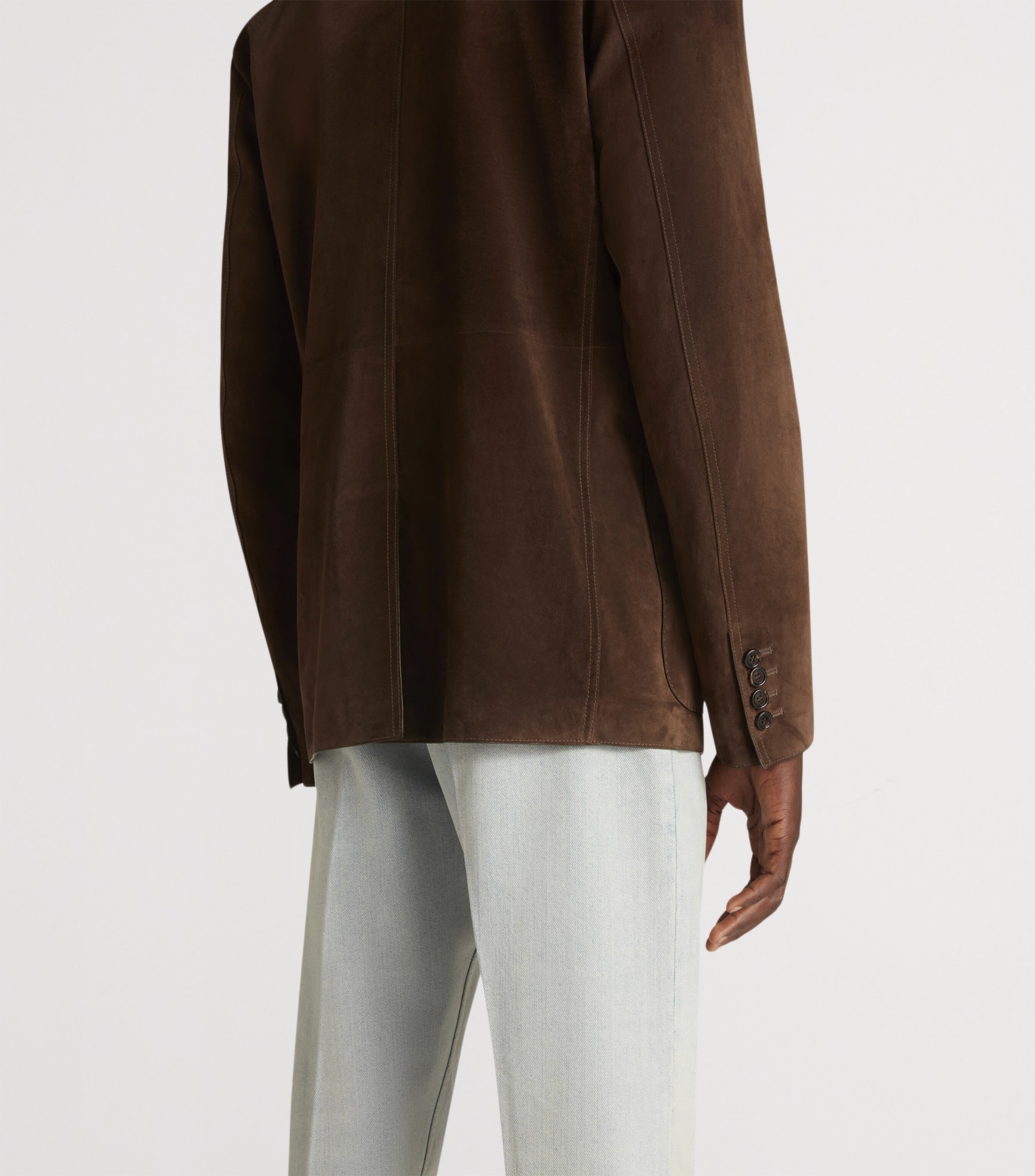 Suede Blazer 203COFFEE Image 5