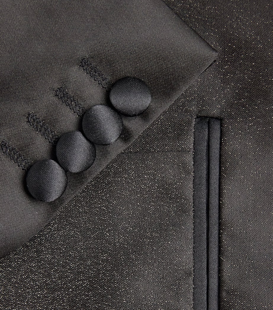 Satin-Lapel Blazer 46 BROWN Image 5