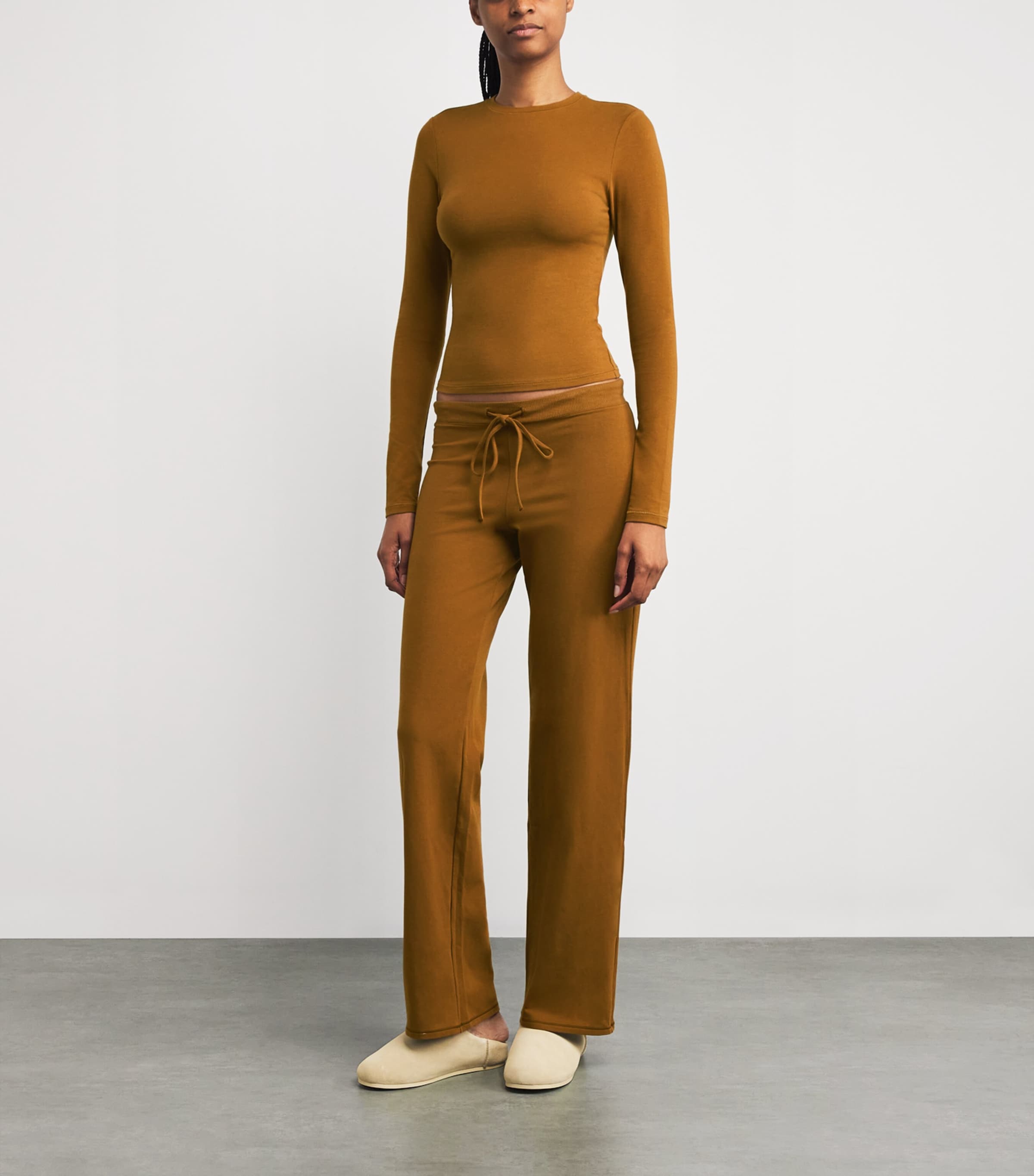 Cotton Jersey Long-Sleeve T-Shirt CHAI Image 2