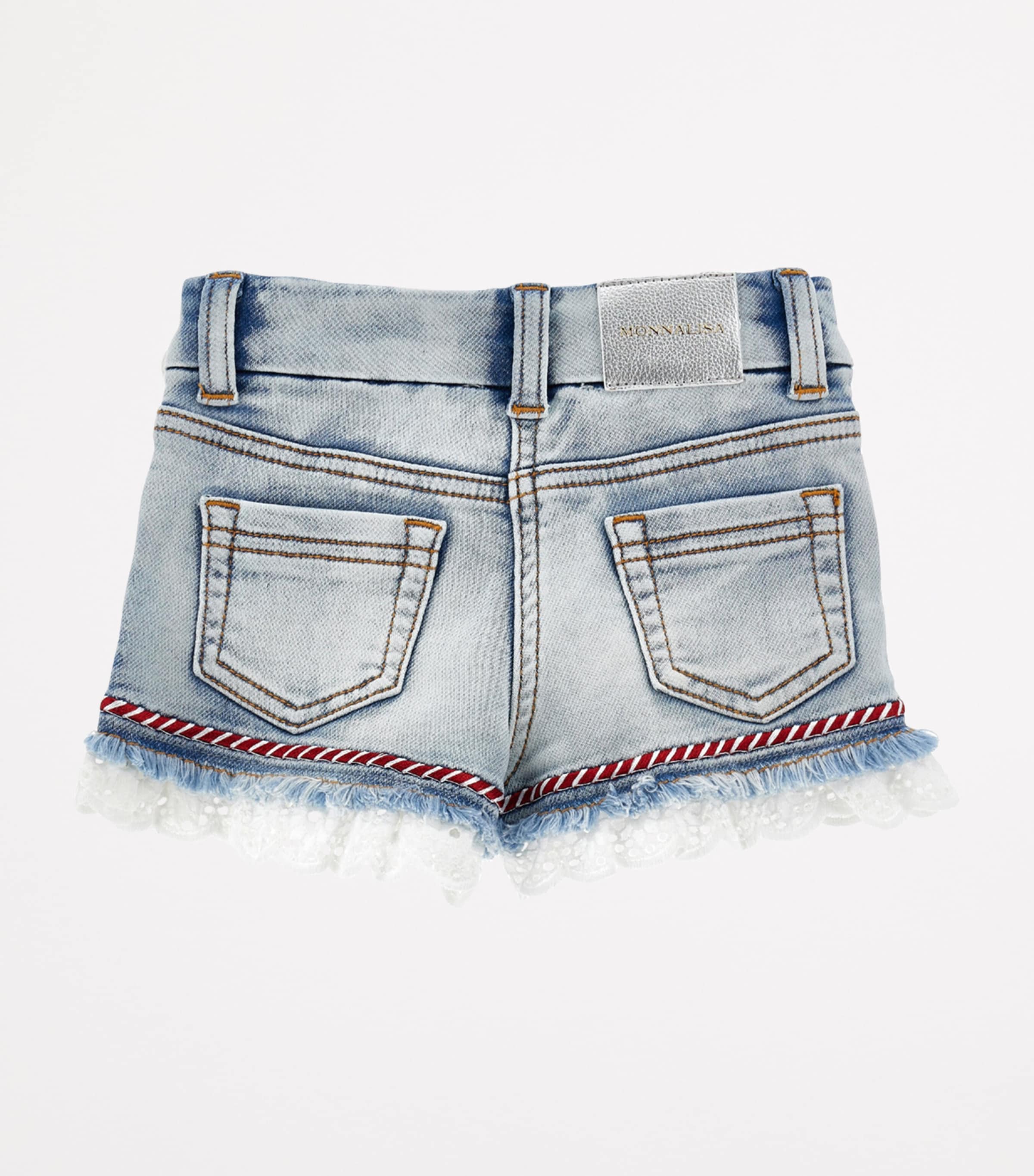 Rope-Detail Denim Shorts (2-12 Years) STONE BLEACH Image 2