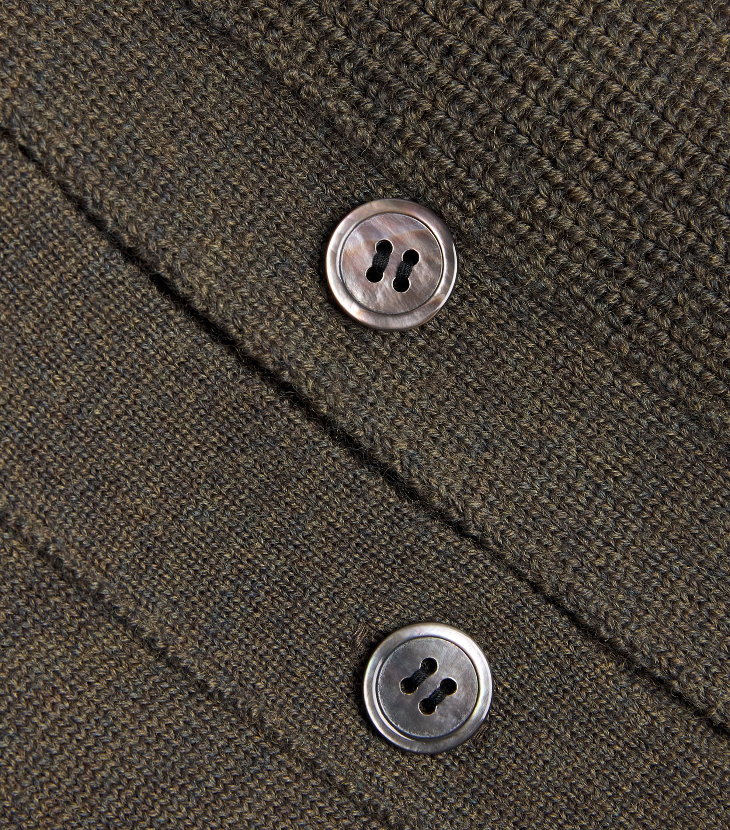 Comme Des Garçons Homme Plus Green Wool Double-Layered Cardigan