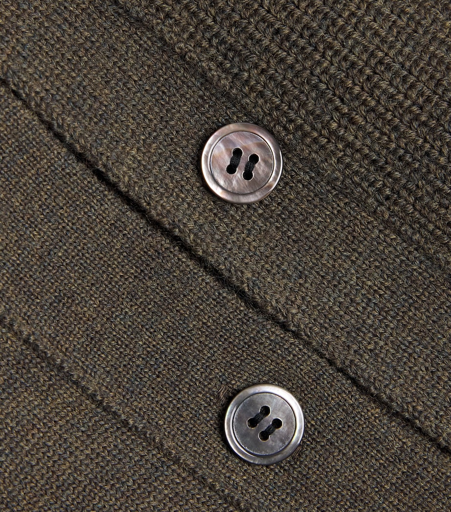 Wool Double-Layered Cardigan TOP KHAKI Image 5