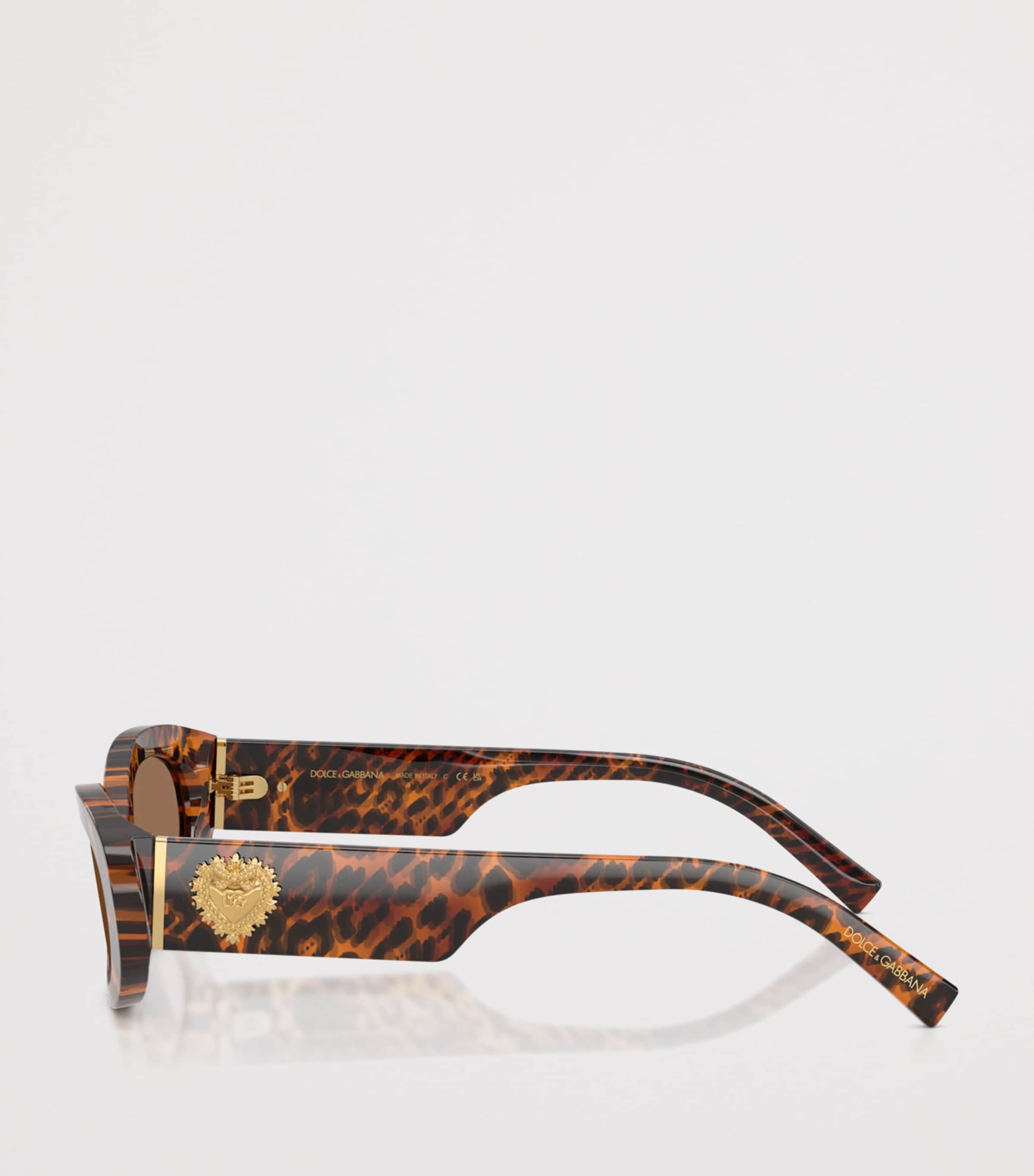 Dolce&Gabbana Tortoiseshell Oval Sunglasses Brown Image 3