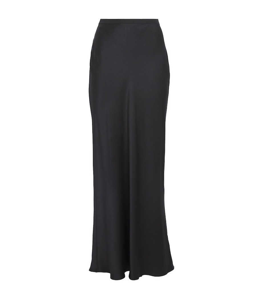 Silk Bar Maxi Skirt BLACK Image 1