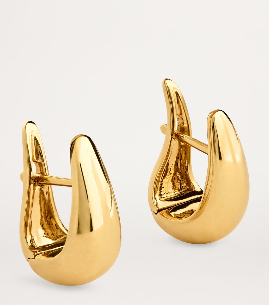 Small Yellow Gold Claw Earrings YELLOW GOLD Image 3