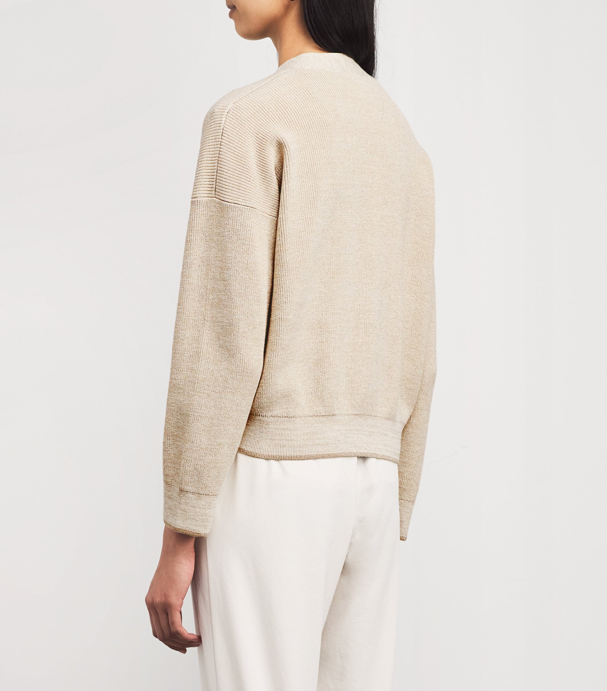 Cotton Metallic Cardigan SABBIA Image 4