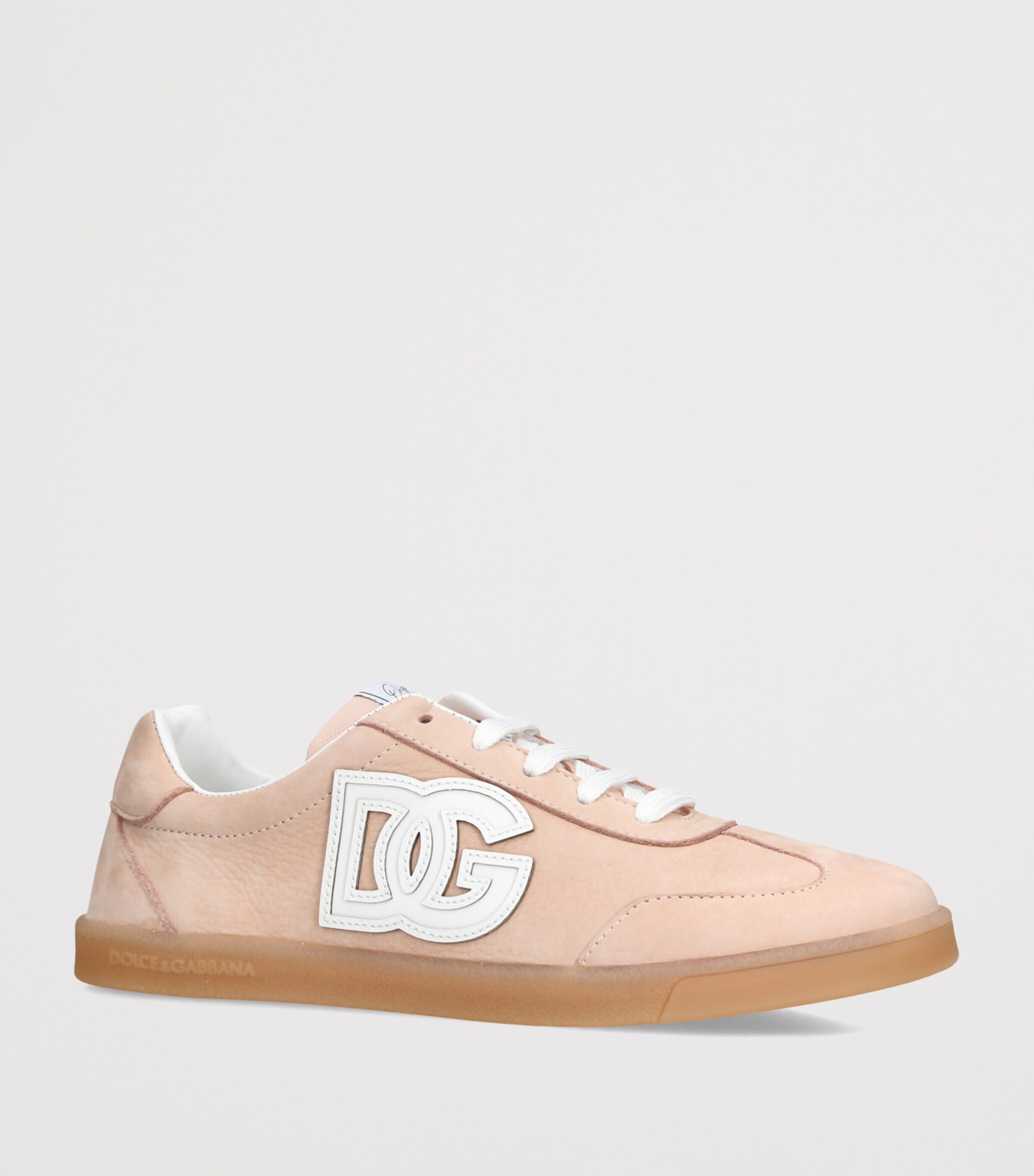 Dolce&Gabbana Kids Leather DG Logo Sneakers Peach Image 2