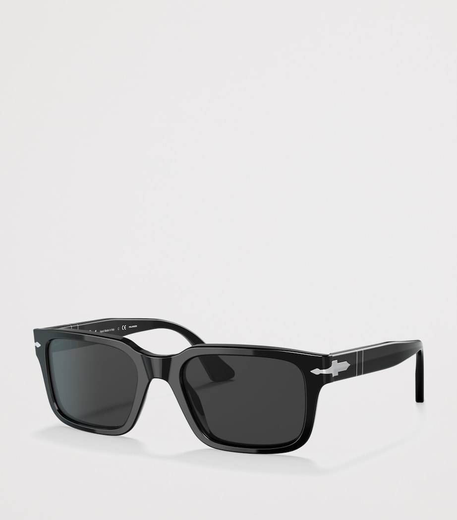 Persol Acetate Rectangle Sunglasses Black Image 2