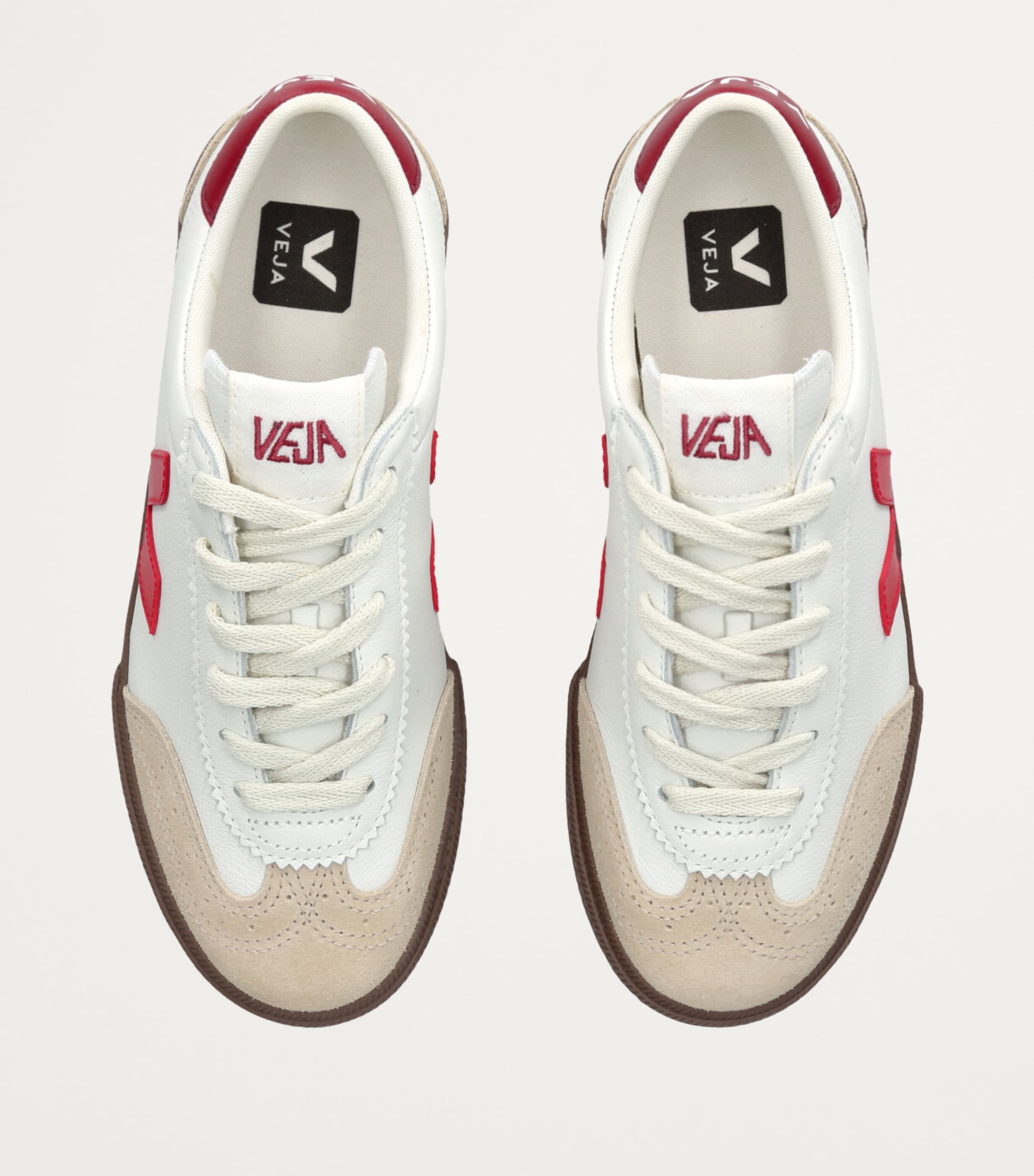 Veja Red Leather Volley Sneakers | Harrods US