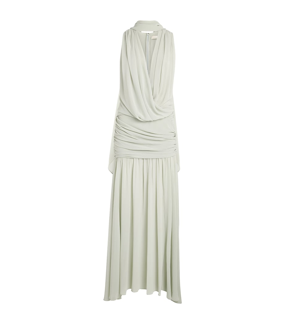 De La Vali Womens Chiffon Azul Maxi Dress Ice Green Image 1