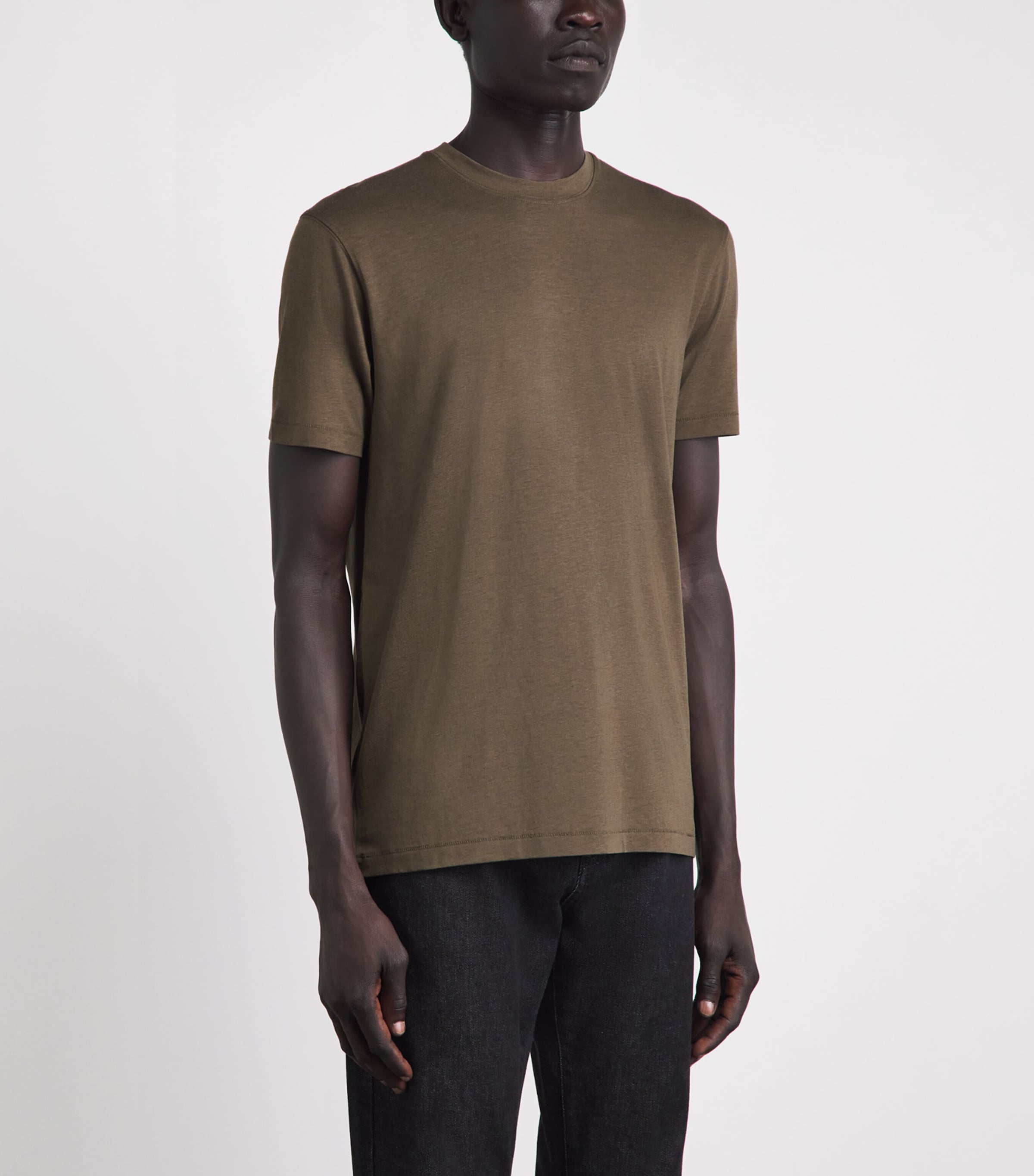 TOM FORD Mens Lyocell-Cotton T-Shirt Gav Image 4