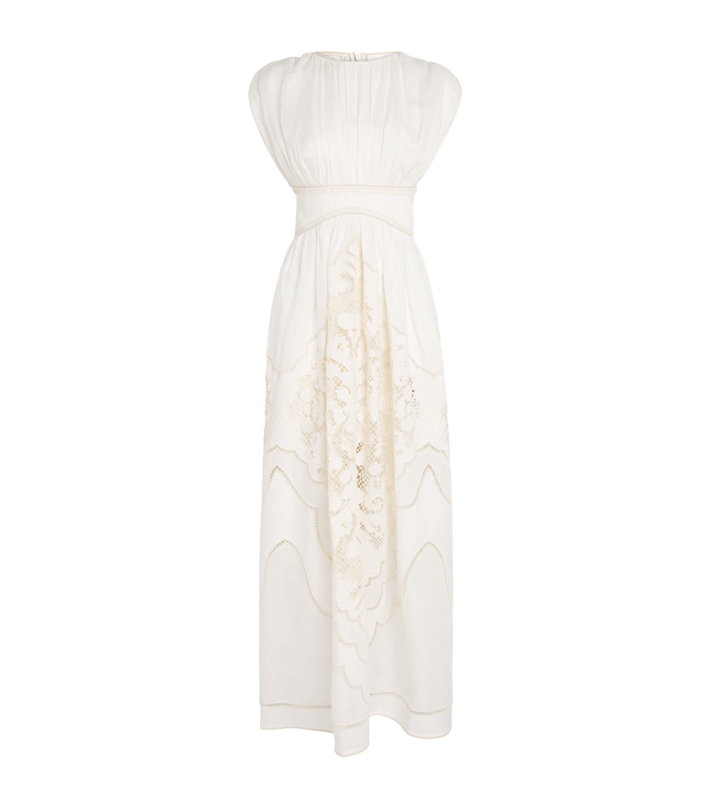 Zimmermann Linen Daylight Maxi Dress In White