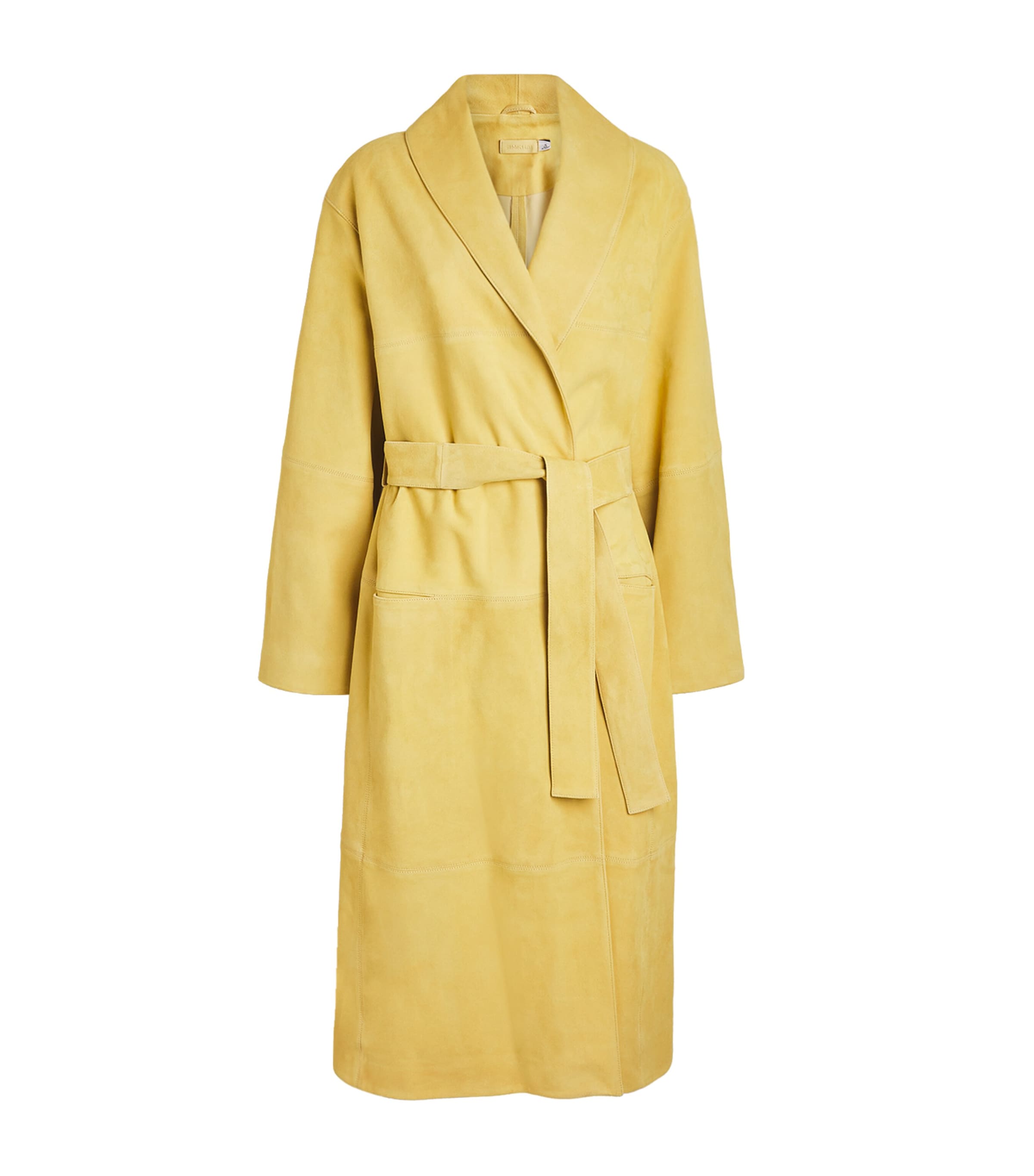 Simkhai Womens Suede Enola Trench Coat Buttercream Image 1
