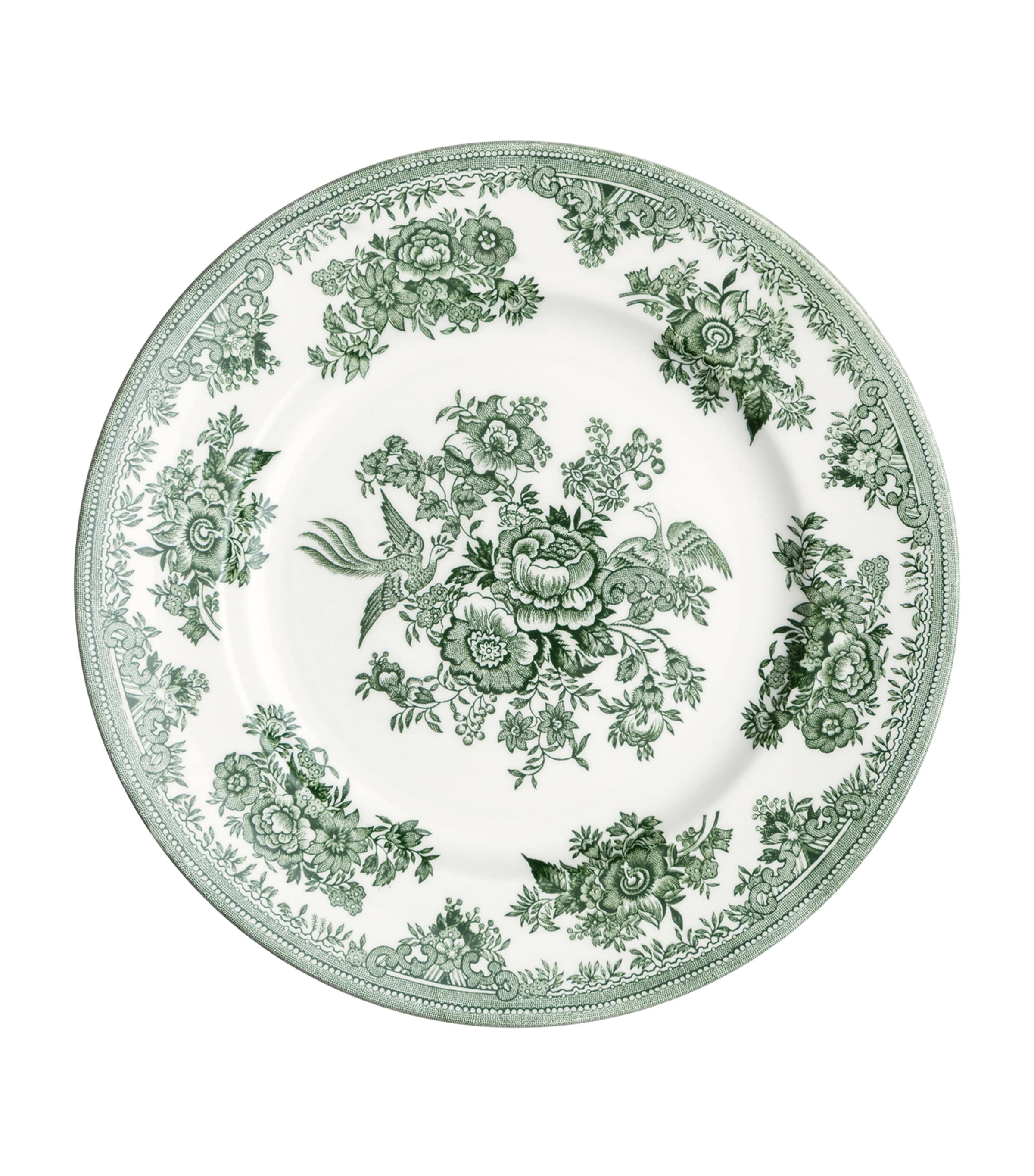 Burleigh Set of 4 Asiatic Pheasants Side Plates (17.5cm) Dark Green