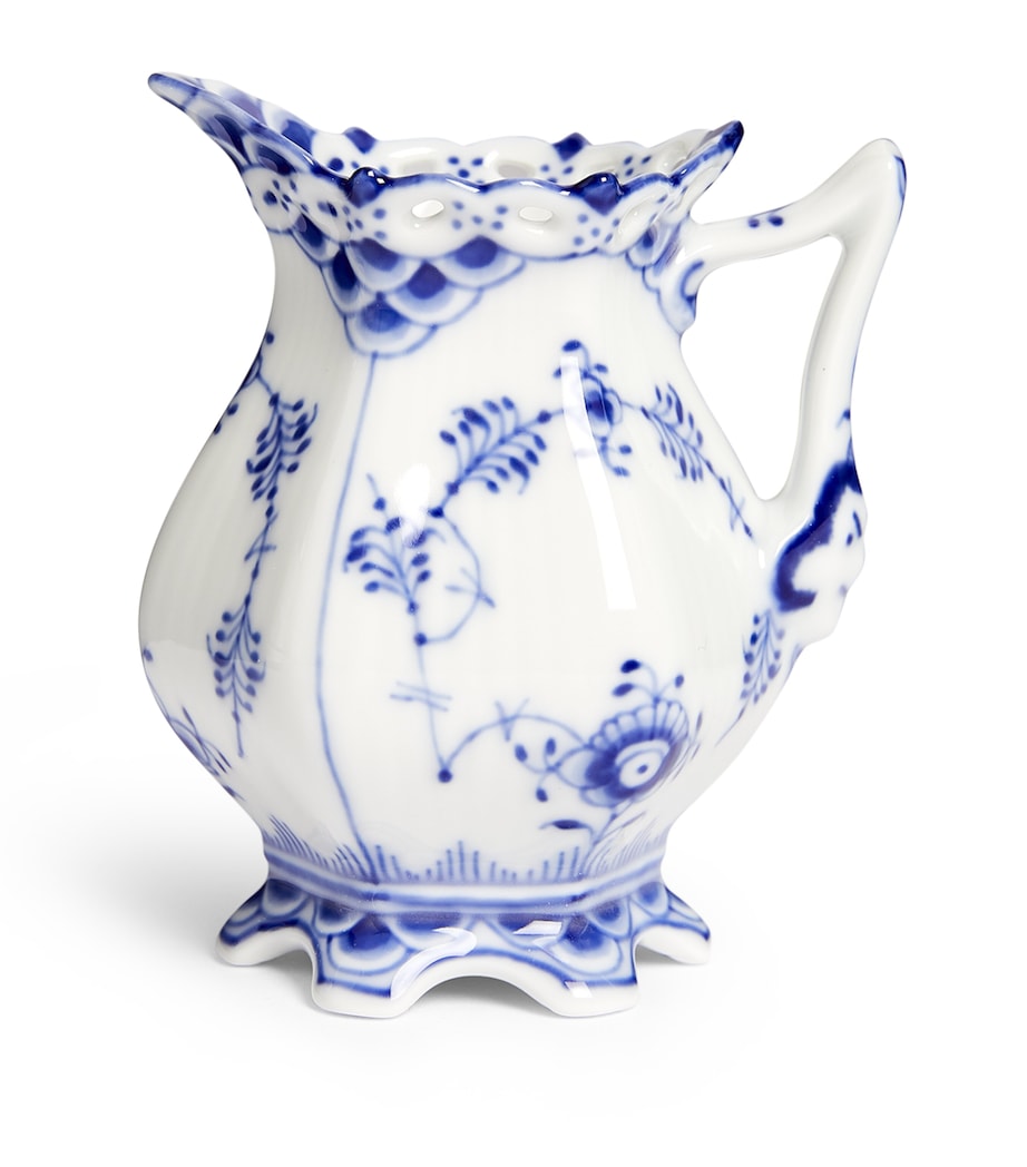 Blue Fluted Full Lace Cream Jug (70ml) BLUE Image 1