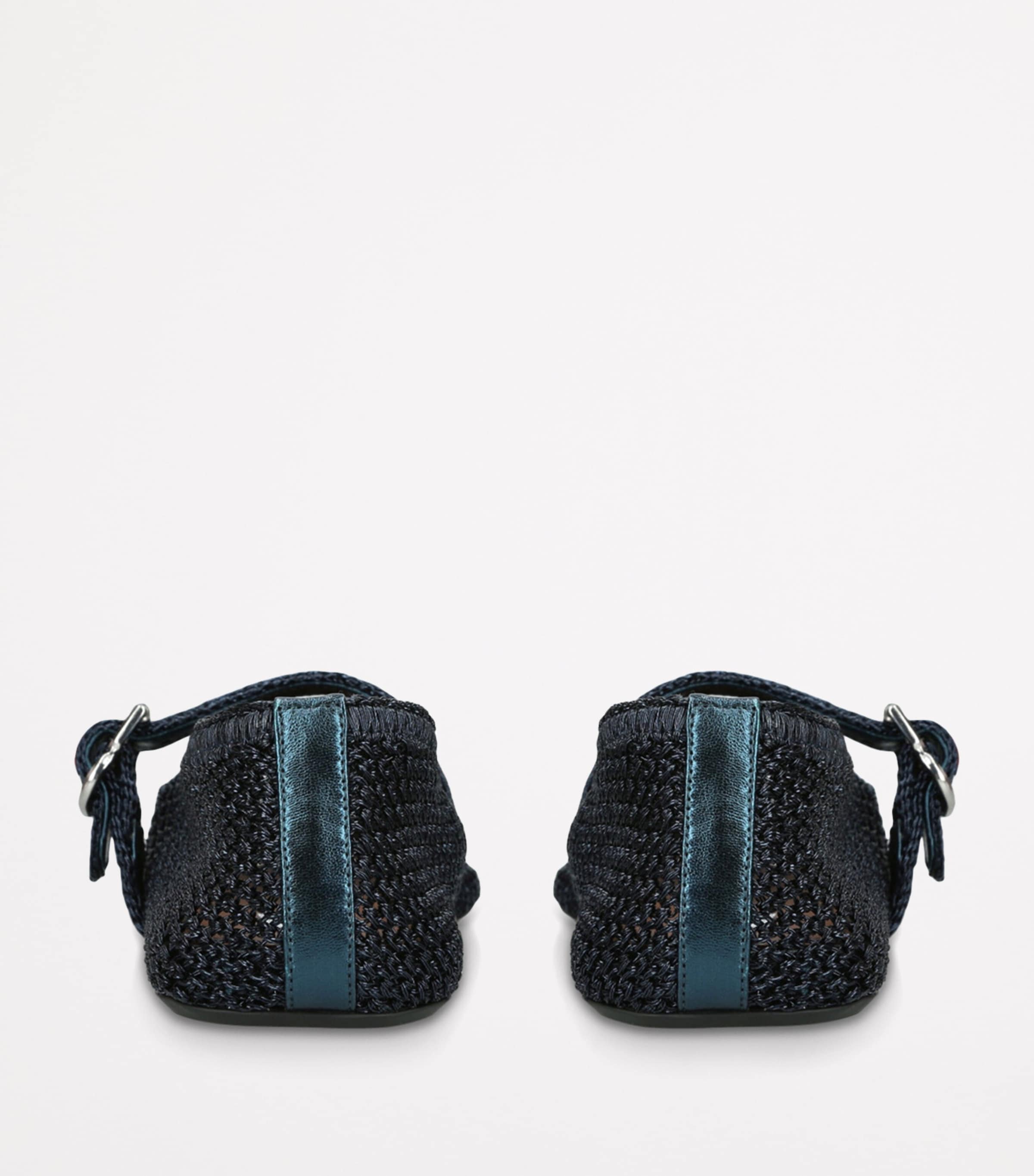 Alaïa Crochet Ballet Flats Navy Image 2