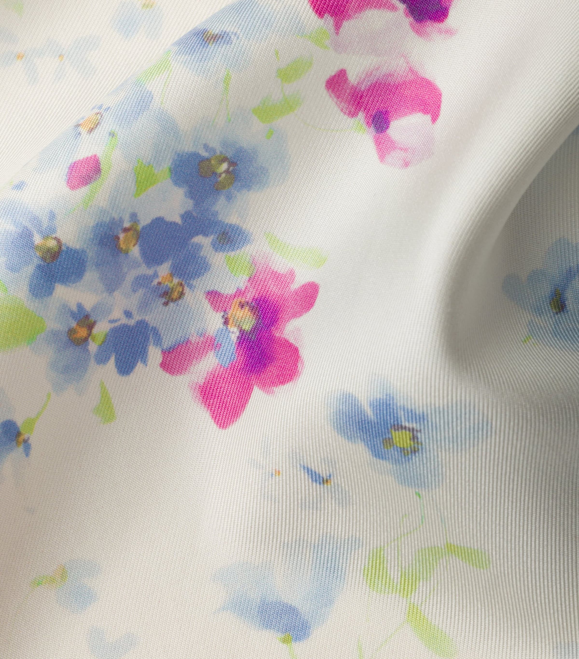 Silk Bouquet Print Scarf F04RT Image 2