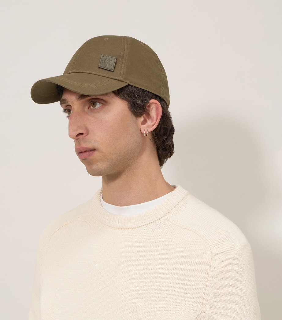 Waxed Cotton Baseball Cap DARK MOSS Image 2