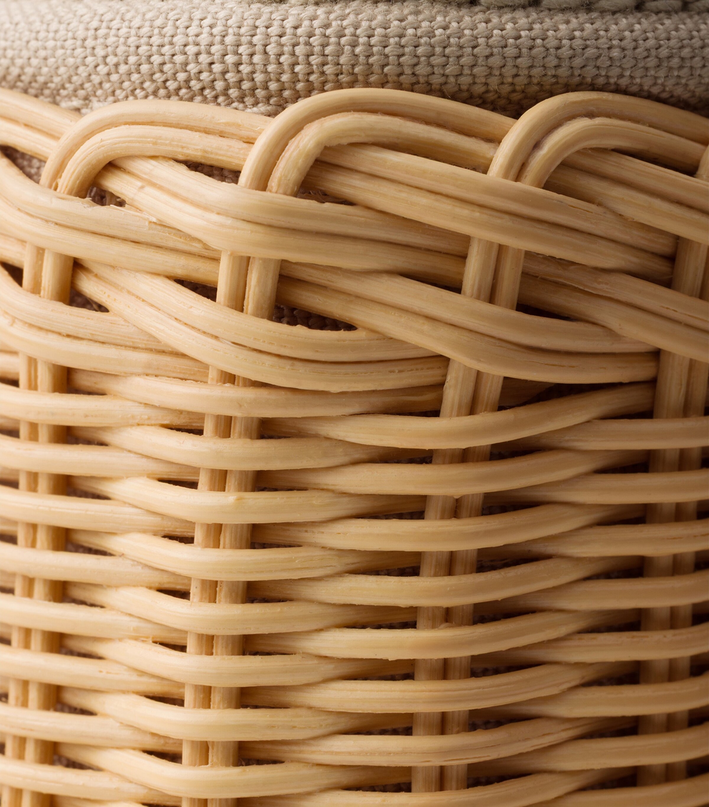 Prada Medium Wicker Tote Bag Neutral Image 8