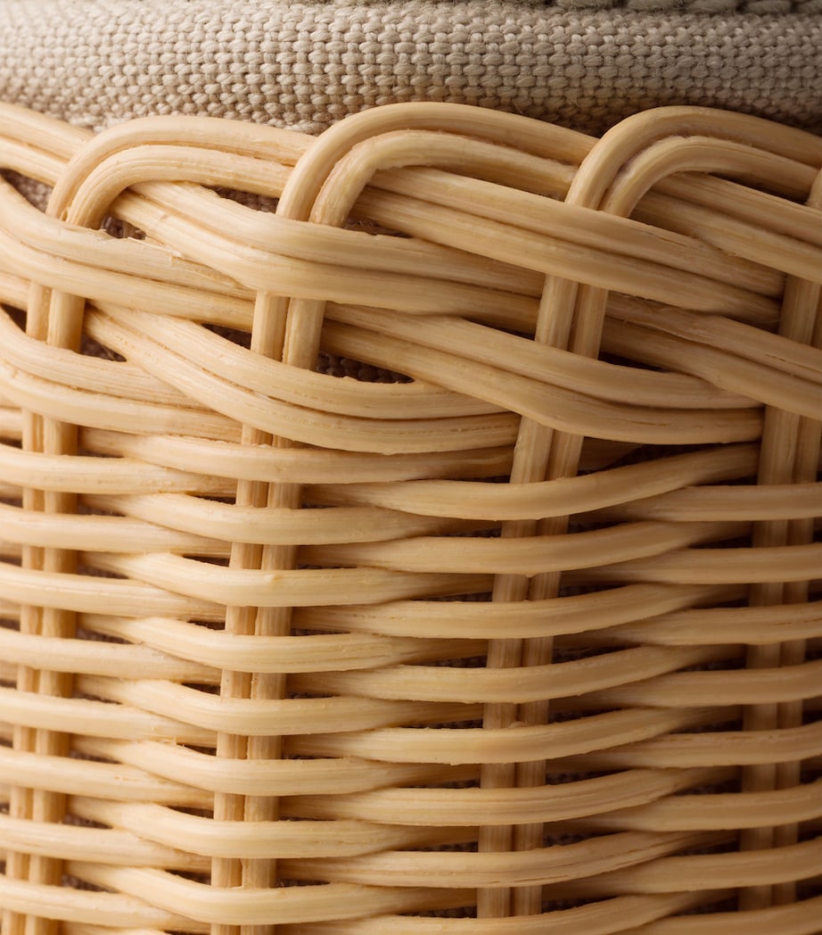 Prada Medium Wicker Tote Bag Neutral Image 8