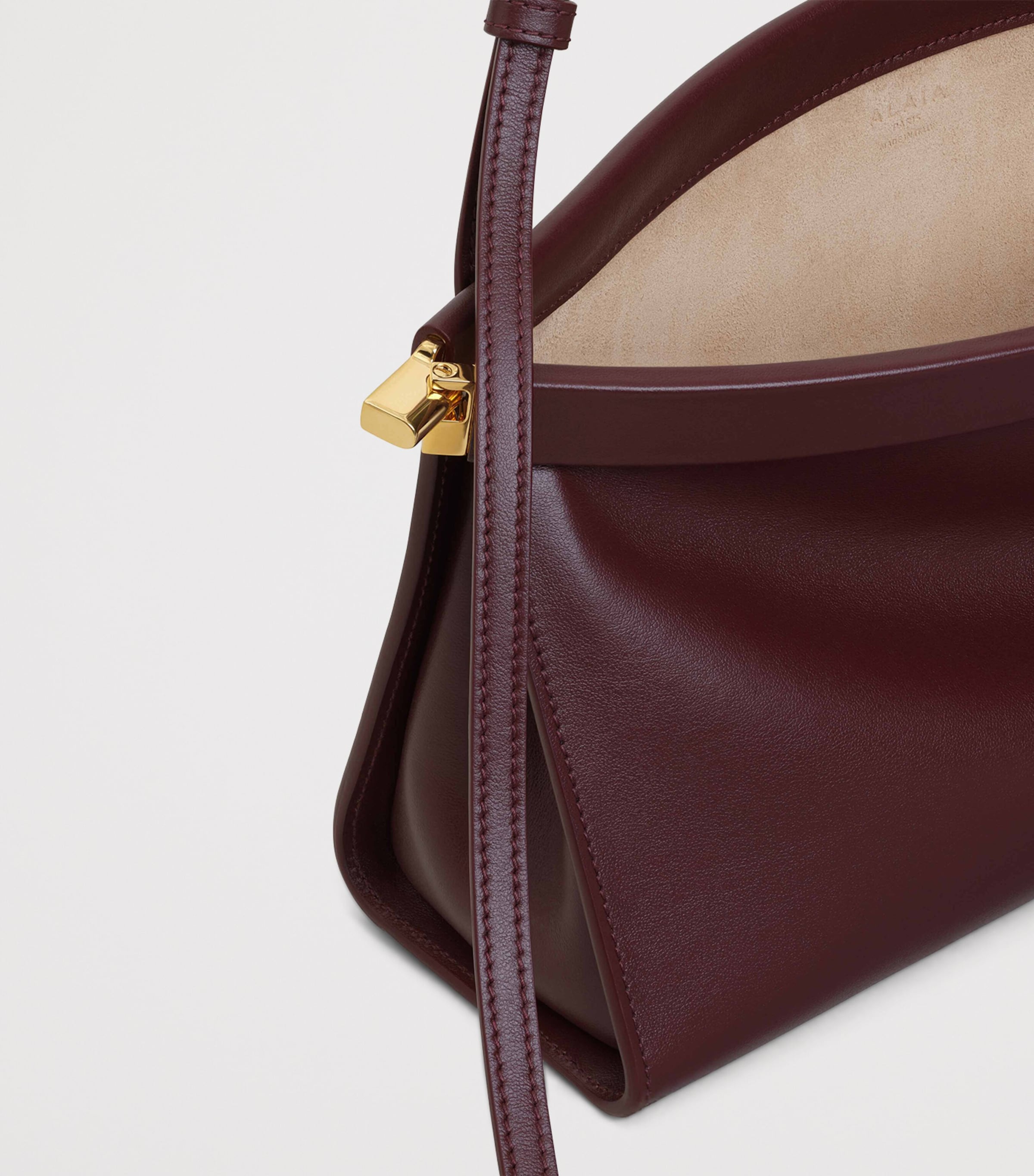 Medium Leather Le Click East West Shoulder Bag ROUGE GRENAT Image 4