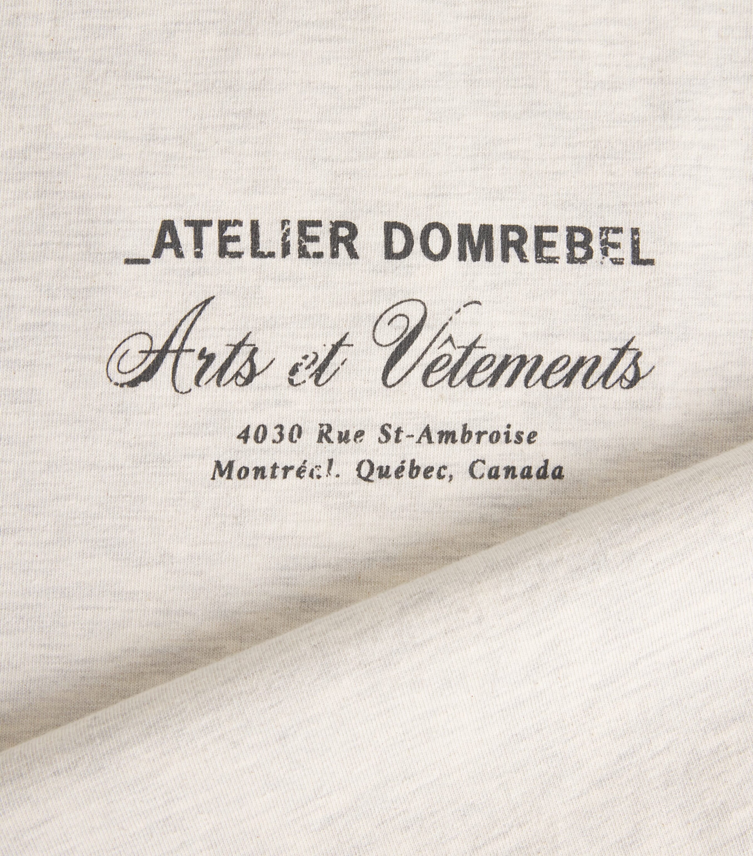 DOMREBEL Mens Cotton Arts Vetements T-Shirt Greige Image 6
