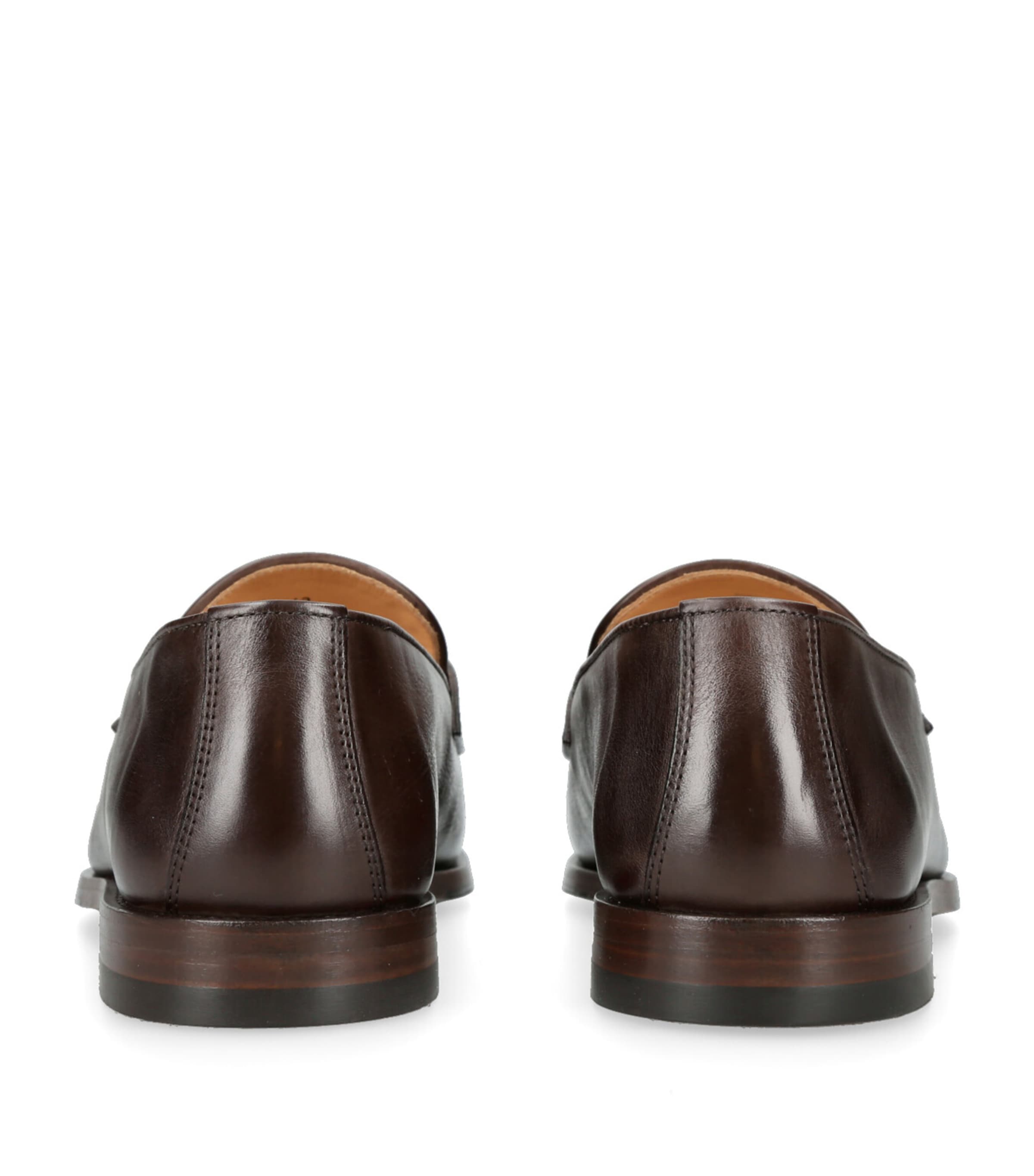 Brunello Cucinelli Leather Loafers Dark Brown Image 2