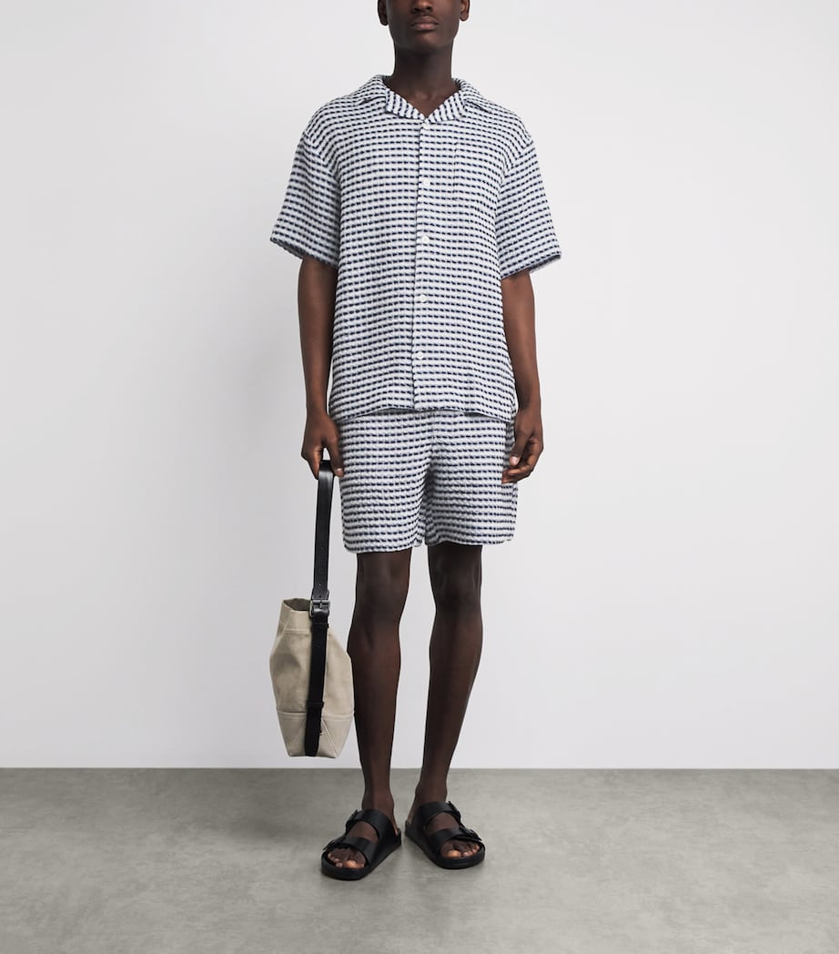 CHÉ Mens Linen Riita Shirt Blue Image 2