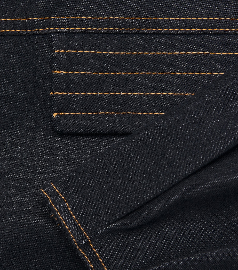 Denim Jersey Belted Jacket 003 MIDNIGHT BLUE Image 6