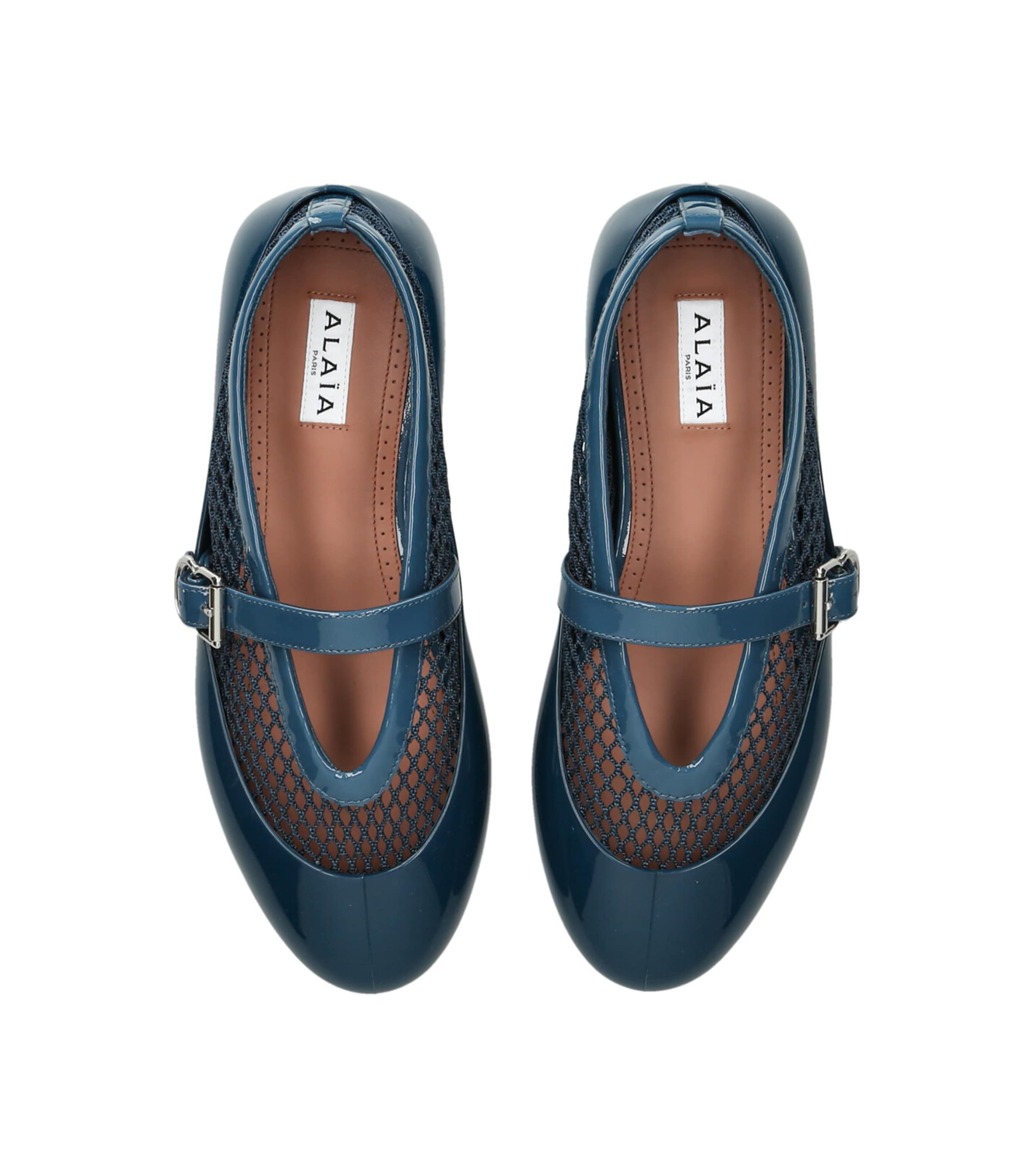 Rubber Ballet Flats BLUE Image 4