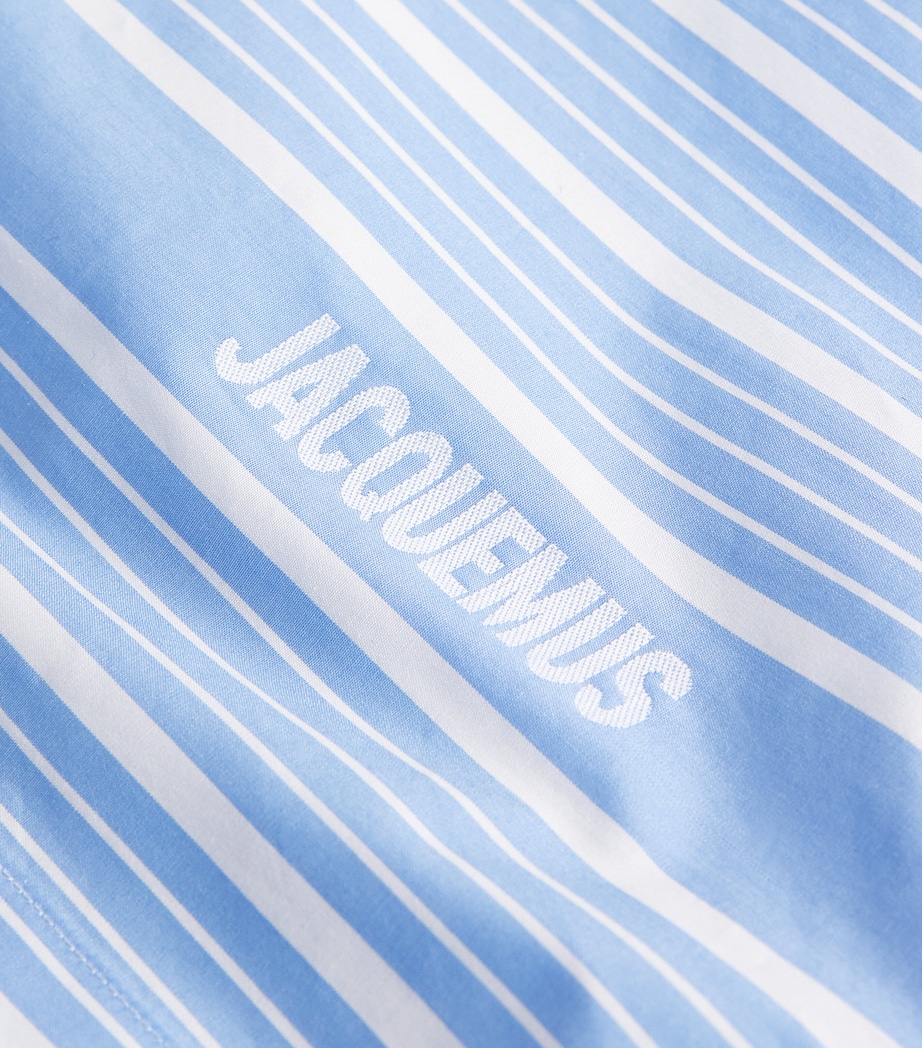 Cotton Striped Simo Shirt BUSINESS BIG LOGO Image 5