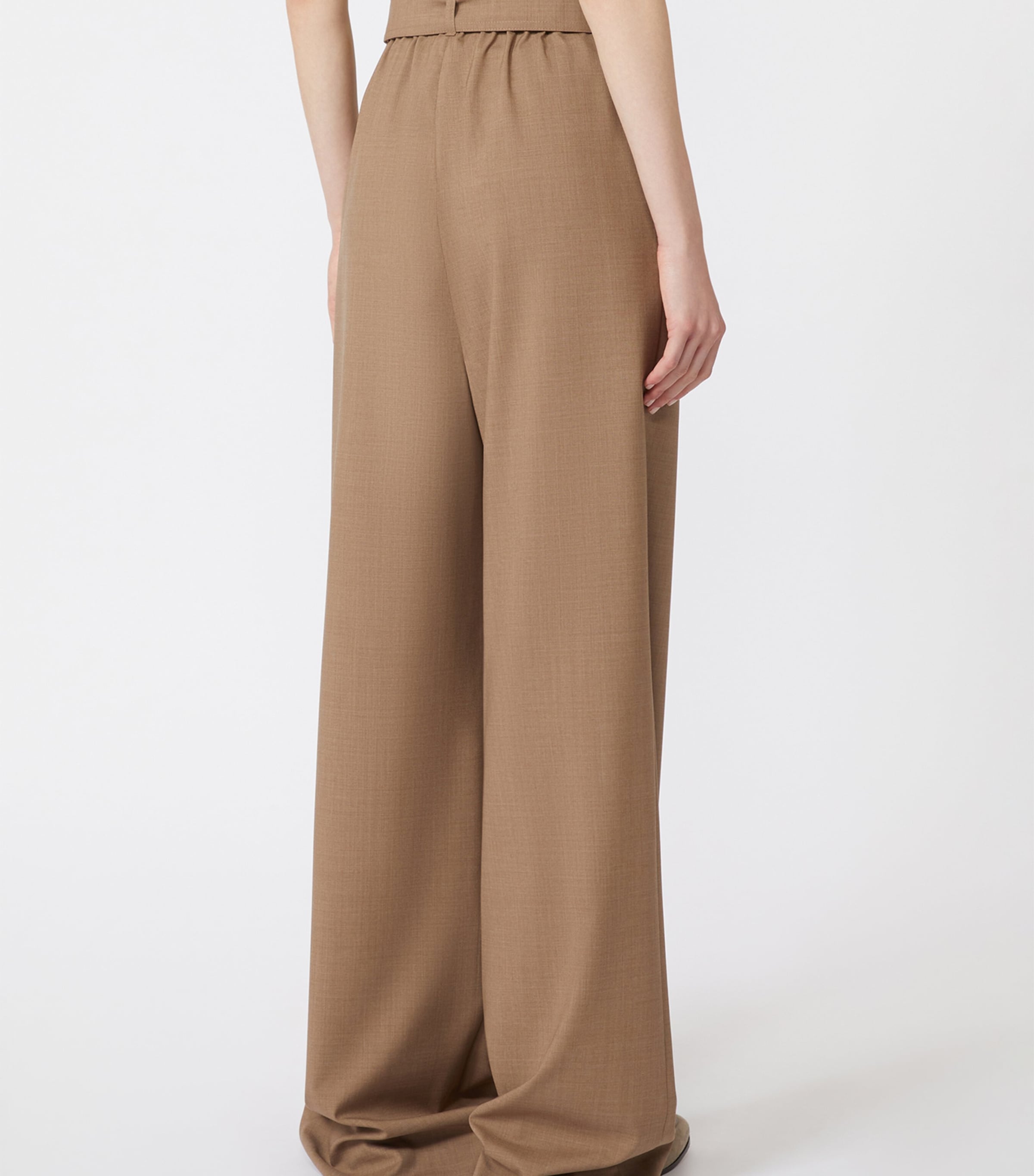 Virgin Wool Parachute Trousers HAZELNUT BROWN Image 4