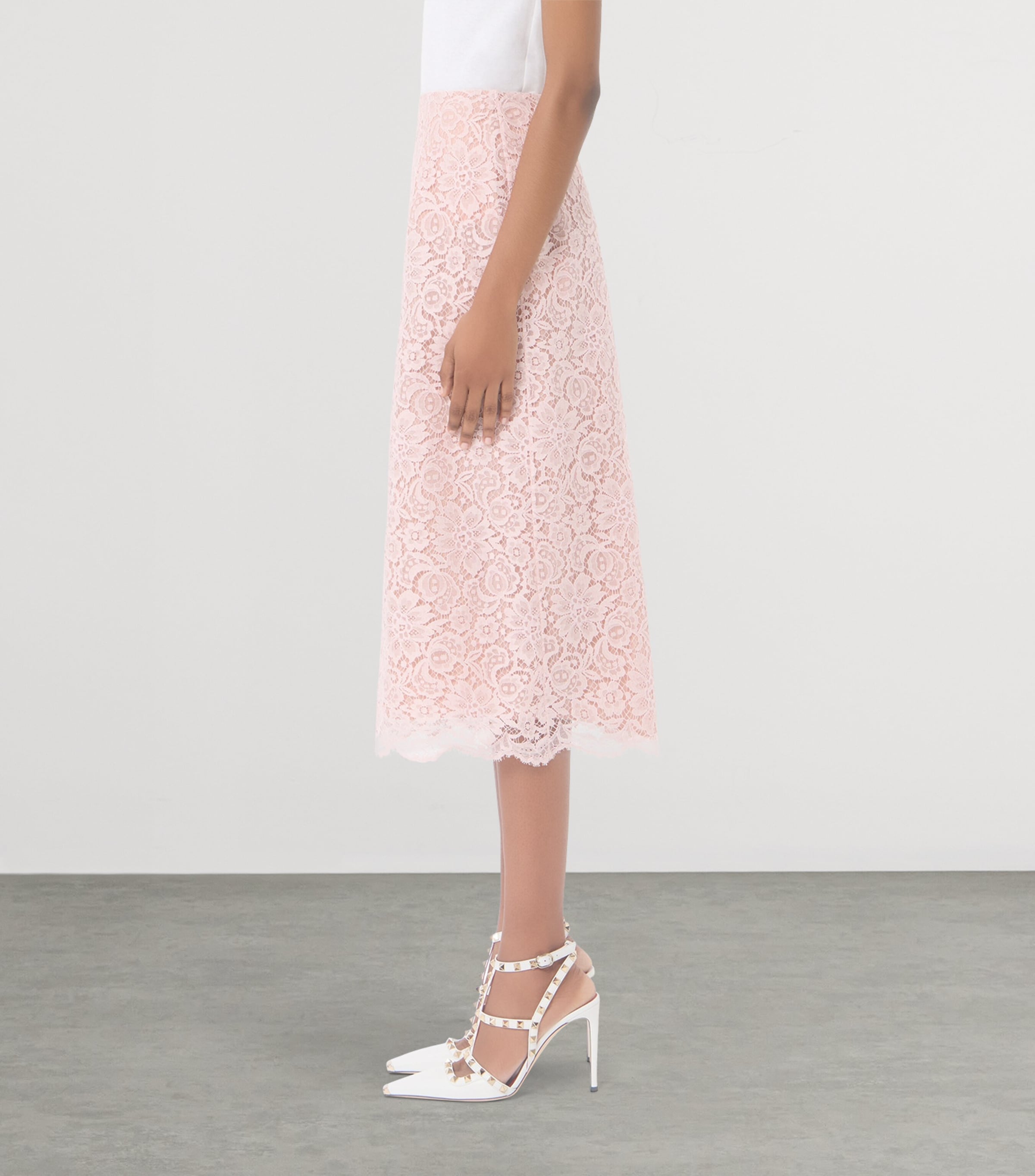 Valentino Womens Lace Midi Skirt Image 4