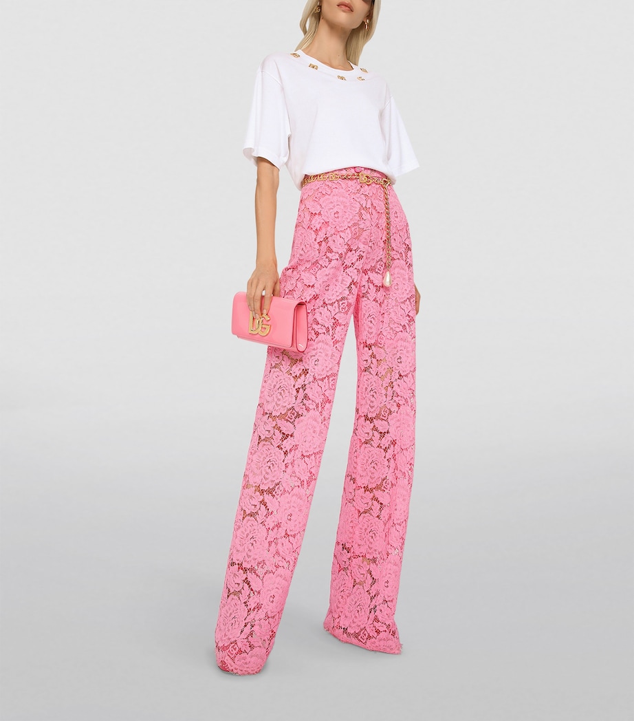 Floral Lace Trousers F0758-PINK 2 Image 2