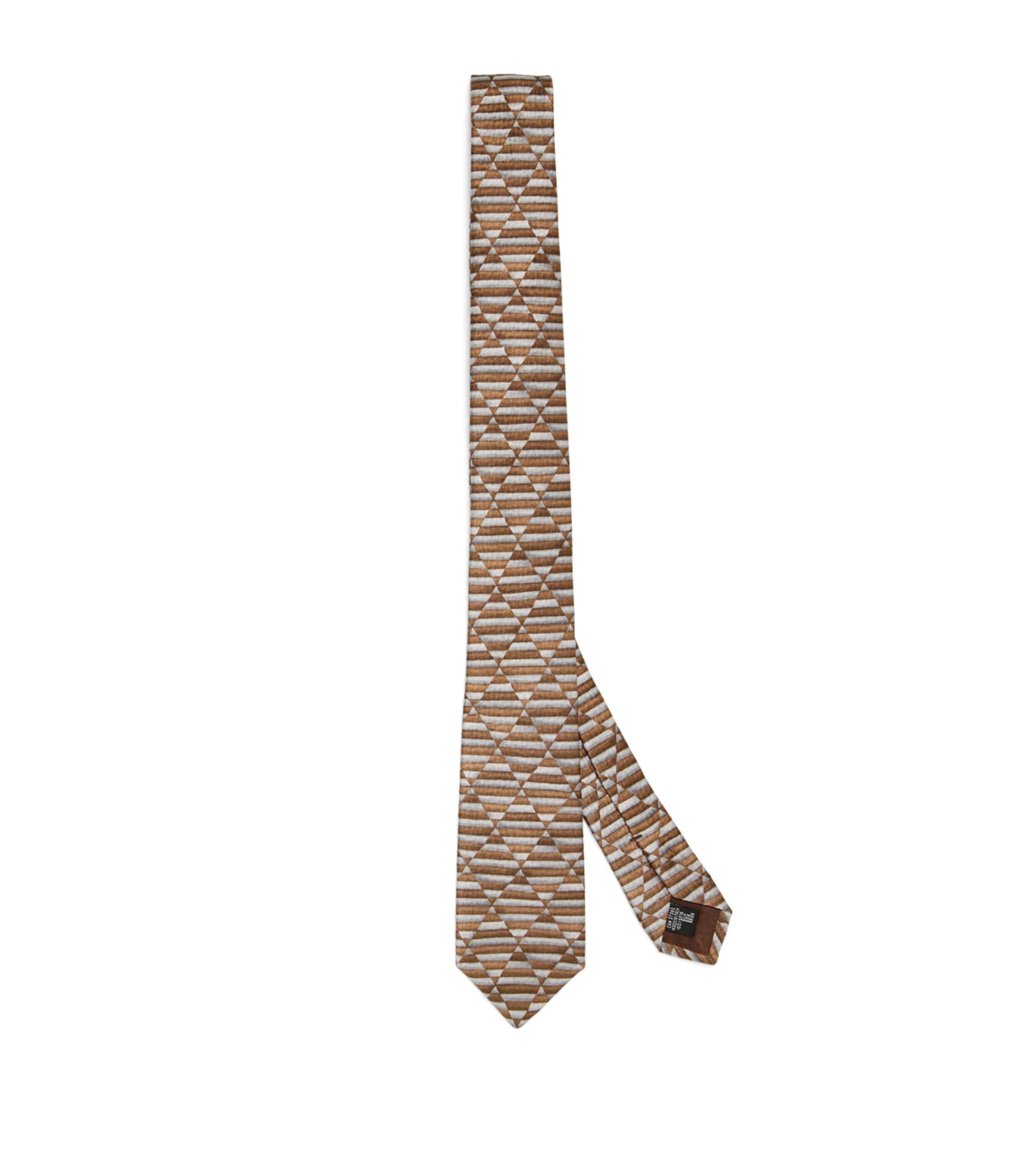 GIORGIO ARMANI SILK GEOMETRIC PRINT TIE 