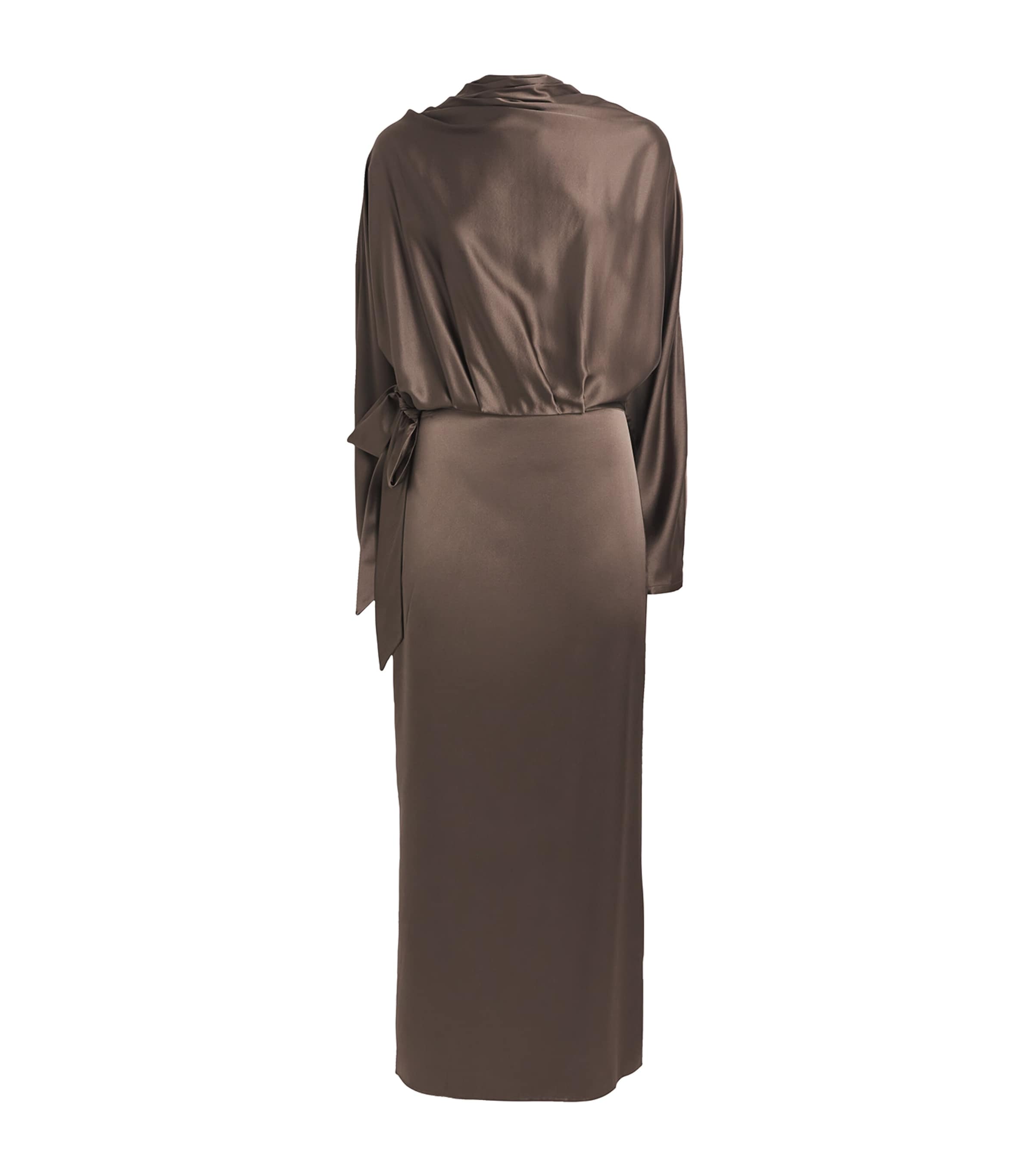 Silk-Blend Phoebe Maxi Dress TRUFFLE Image 1