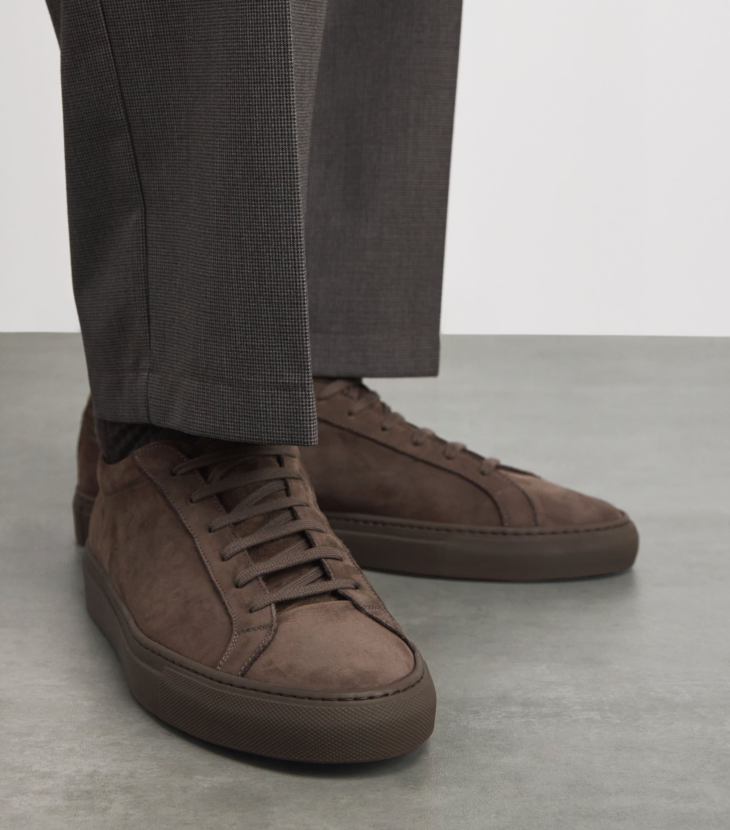 Common Projects Suede Achilles 2.0 Sneakers Dark Brown Image 2
