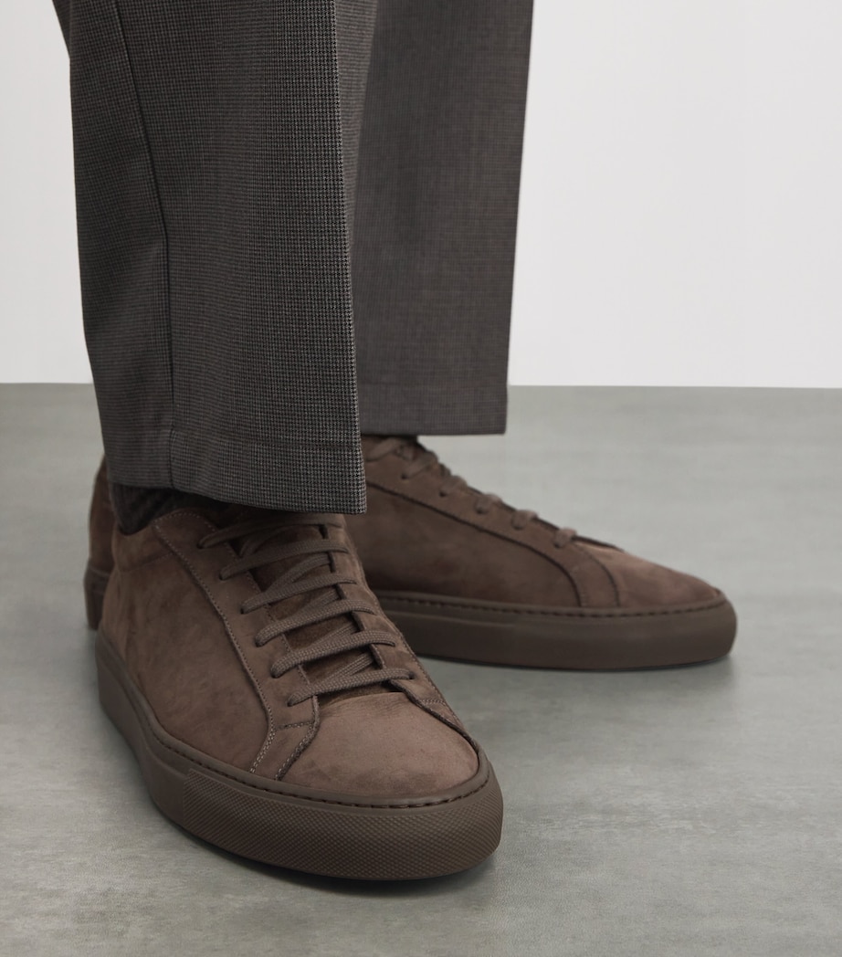 Common Projects Suede Achilles 2.0 Sneakers Dark Brown Image 2