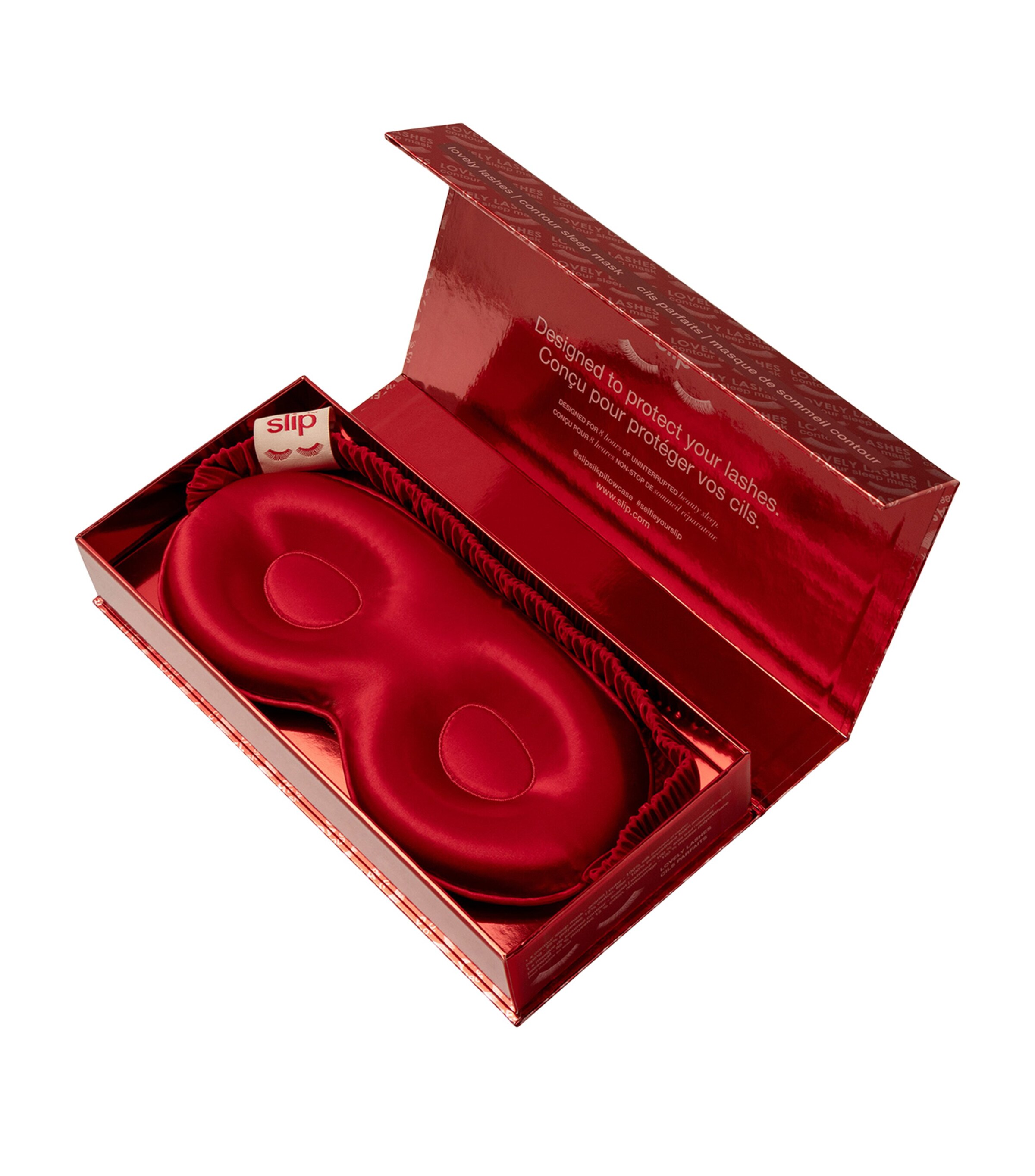 Slip Pure Silk Contour Sleep Mask Scarlet Image 4