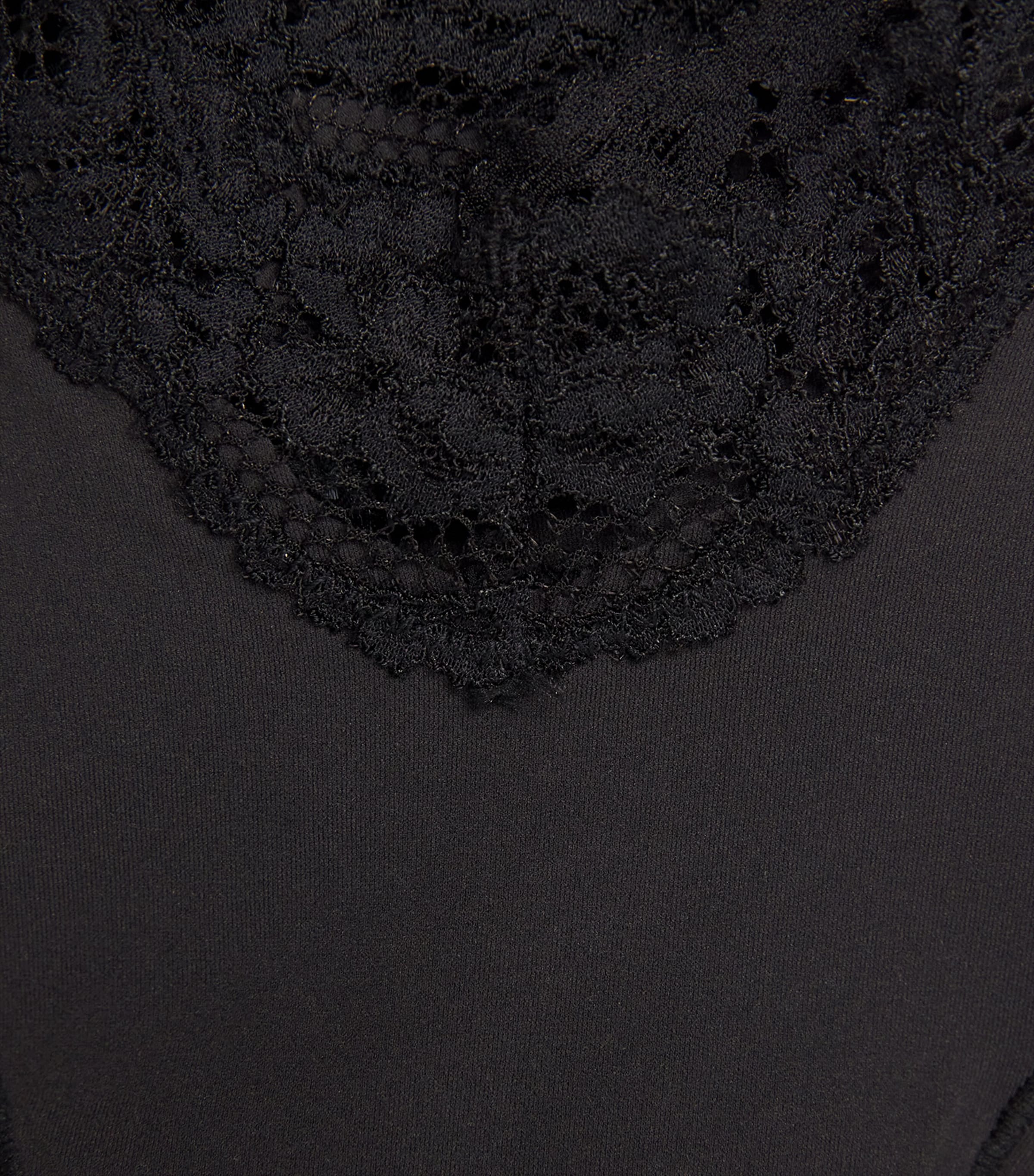 Lace-Trim Fits Everybody Dipped Thong ONYX Image 4