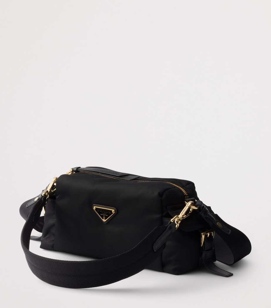 Prada Small Re-Nylon and Leather Explore Shoulder Bag Black Image 2