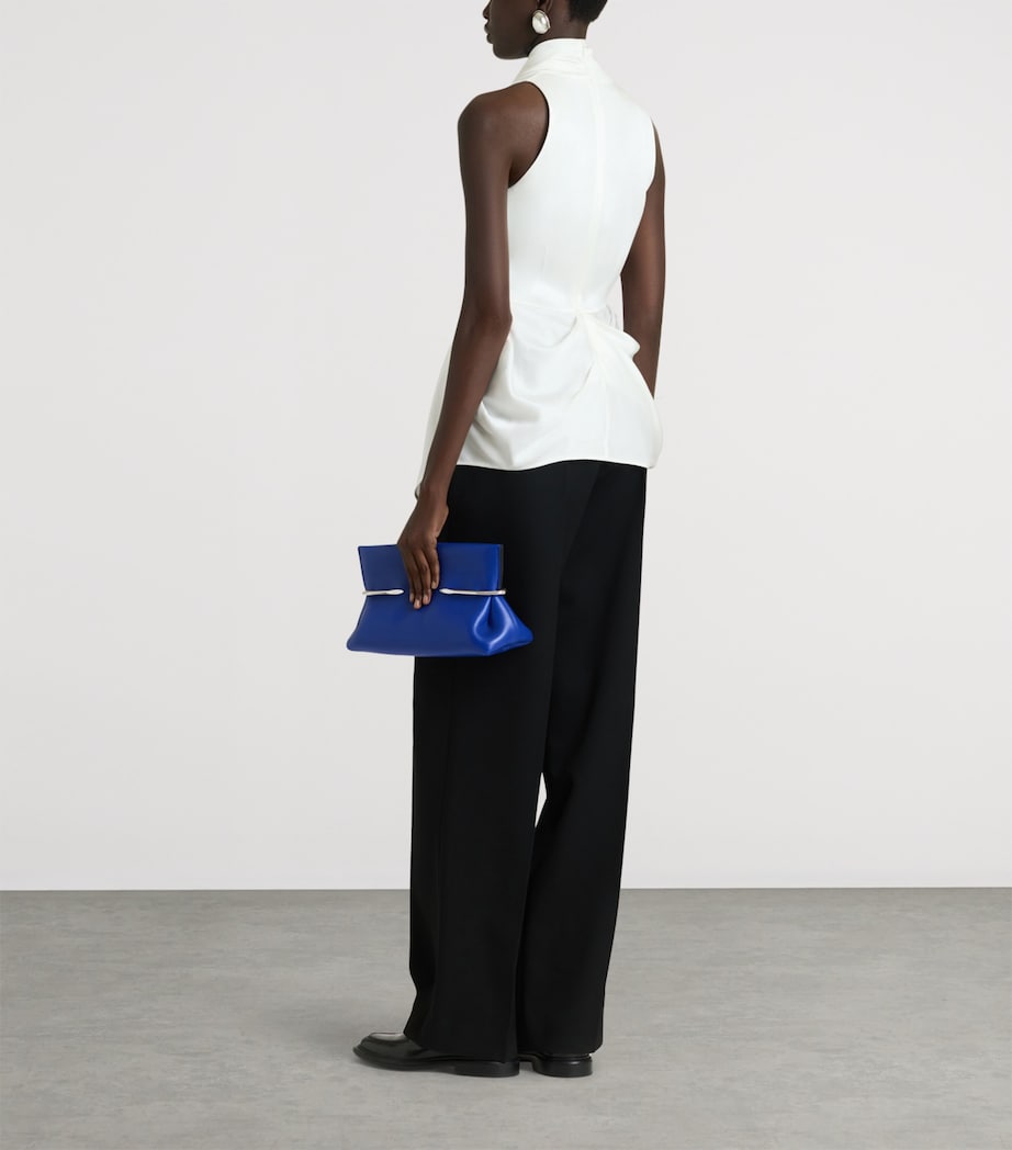 Givenchy Womens Draped Cowl-Neck Blouse Image 3