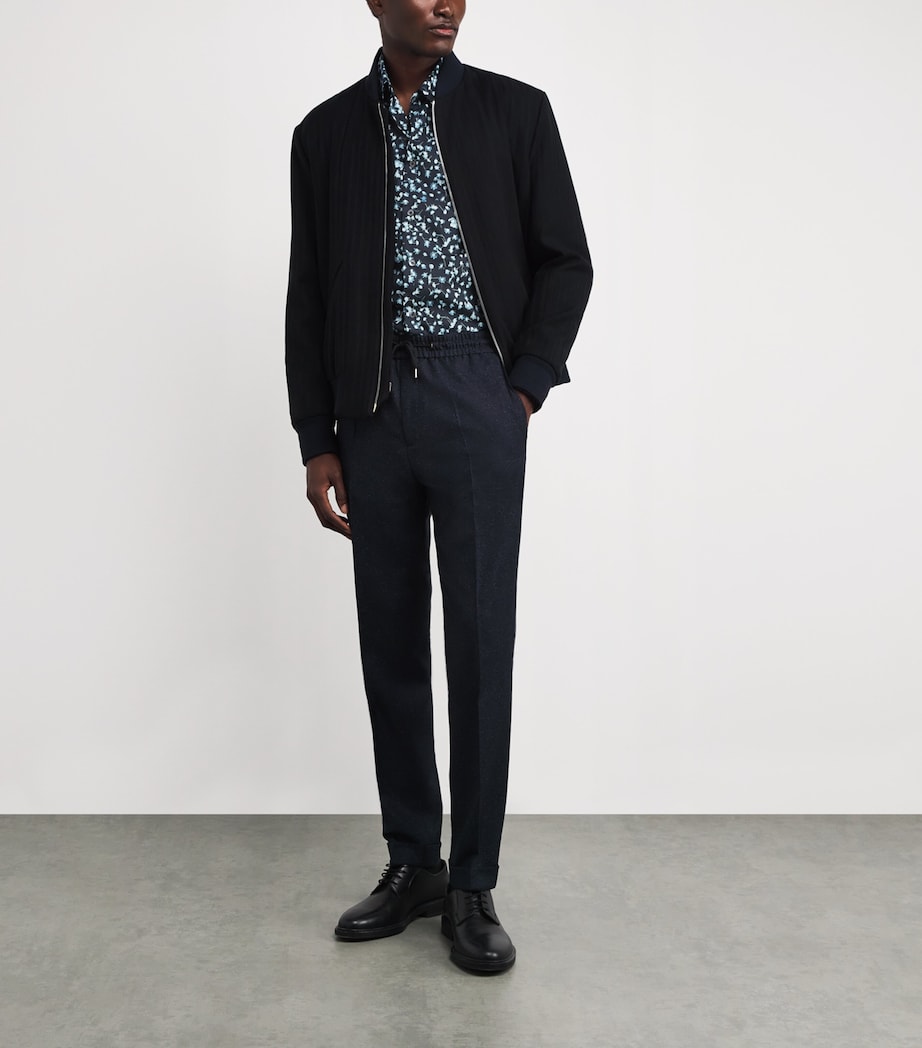 Cotton-Blend Printed Shirt 47_NAVY Image 2