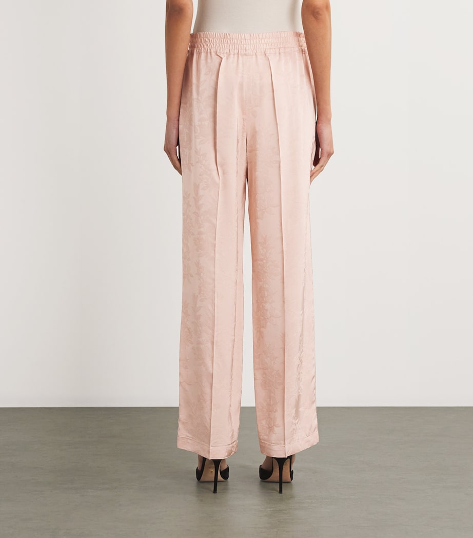 Satin Jacquard Trousers APRICOT / BLUSH Image 4