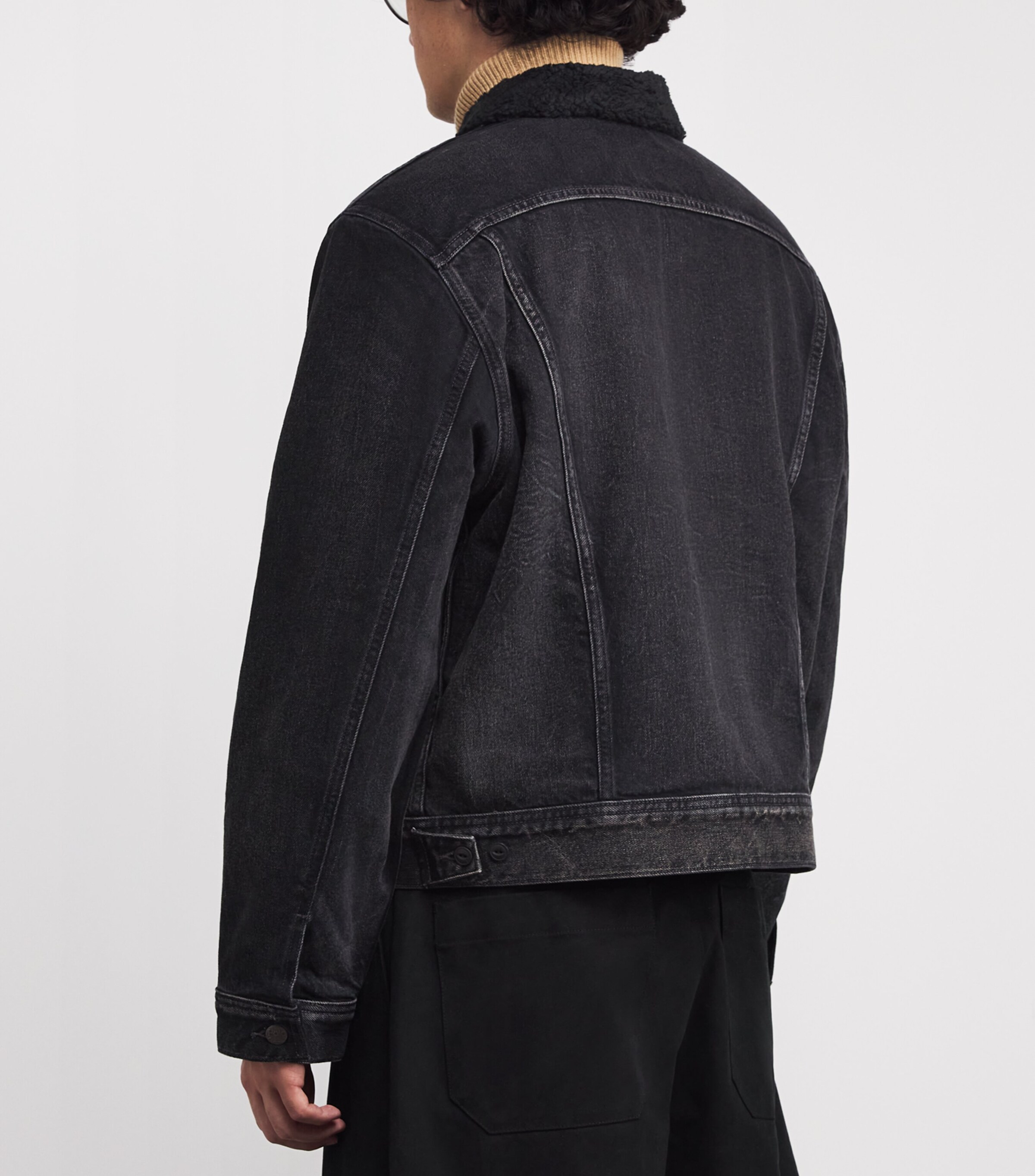 Logo Trucker Denim Jacket BLACK Image 4